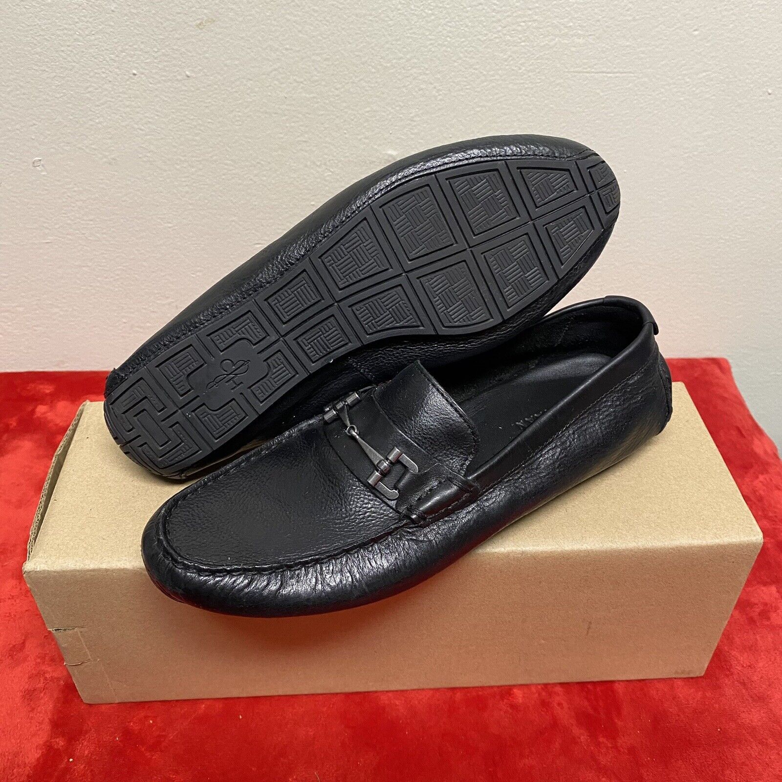 COLE HAAN Mens Leather Black Bit Driver Loafer C25980
