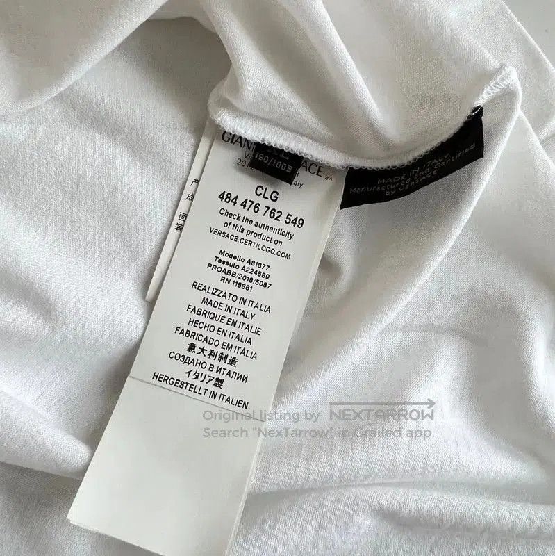 Versace Versace Summer White Cotton Men's T-Shirt . Size US XL / EU 56 / 4 - 4 Thumbnail