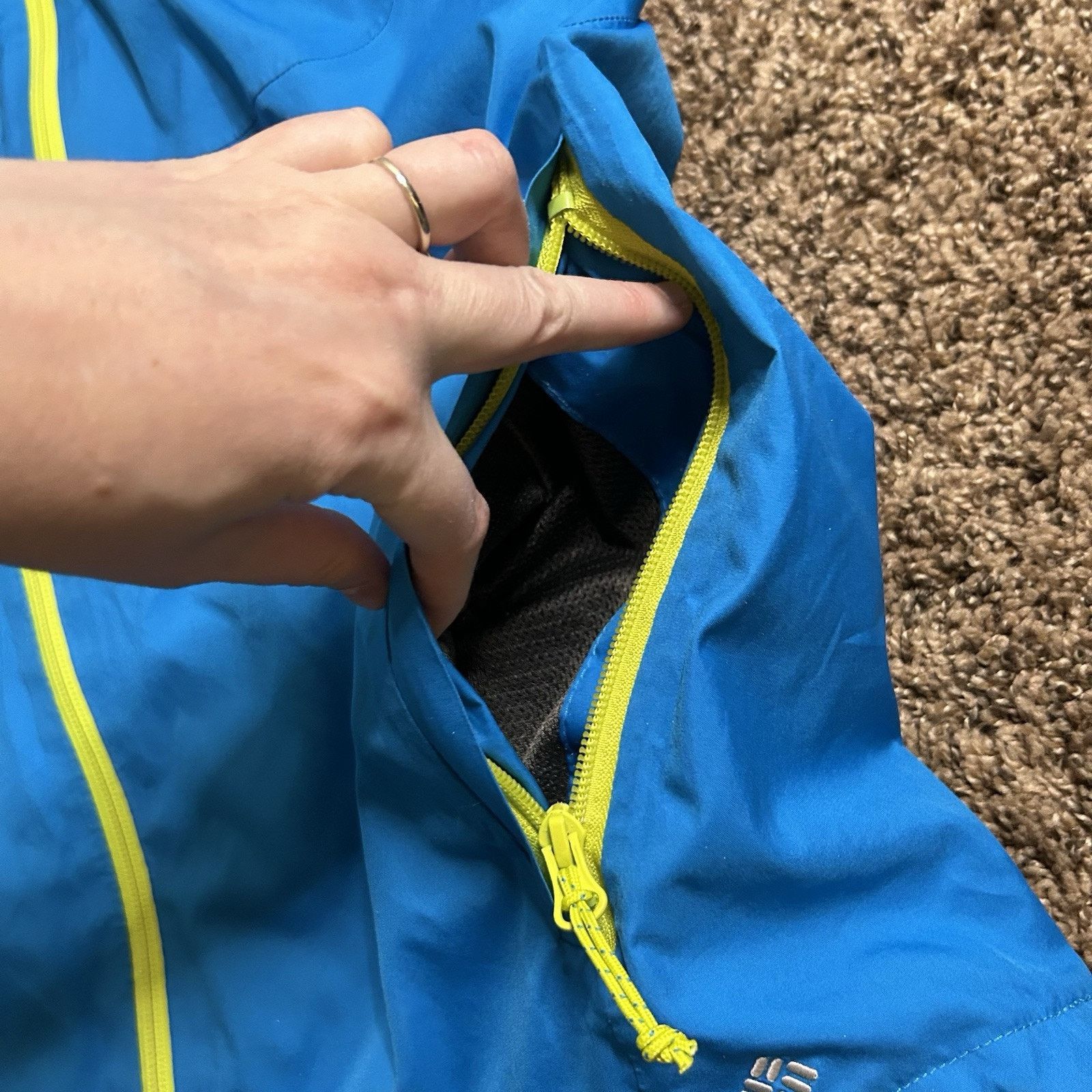 Columbia Columbia Interchange Jacket Teal/Neon Green Medium Omnitech Size US M / EU 48-50 / 2 - 4 Thumbnail