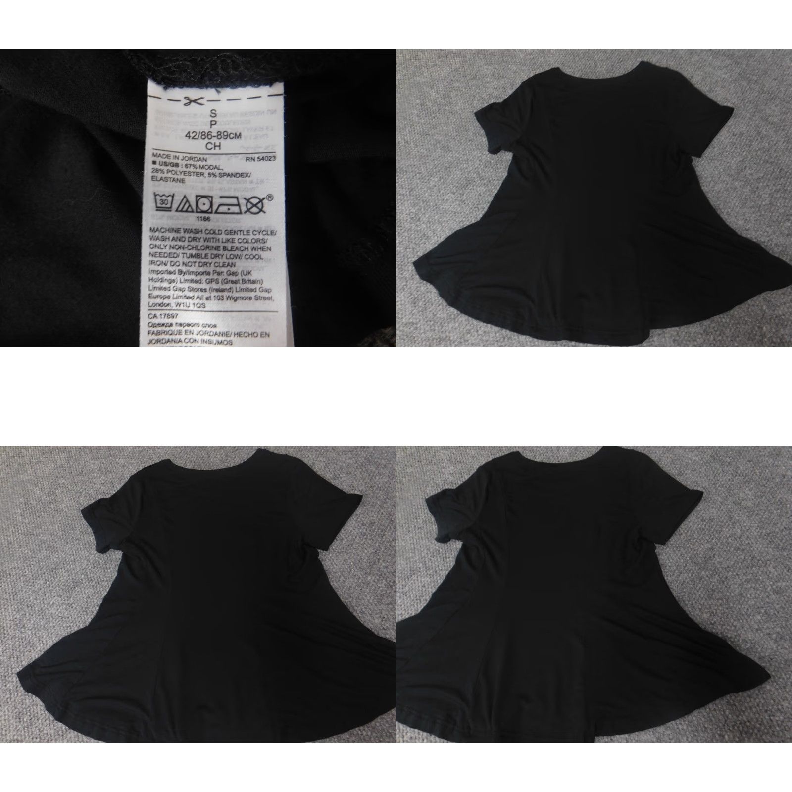 Banana Republic Banana Republic Blouse Womens Small Black Pullover Knit Short Sleeve Crew Neck Ruffle Casual Pullover Stretch Top Regular Size S Black Womens Size S / US 4 / IT 40 - 8 Thumbnail