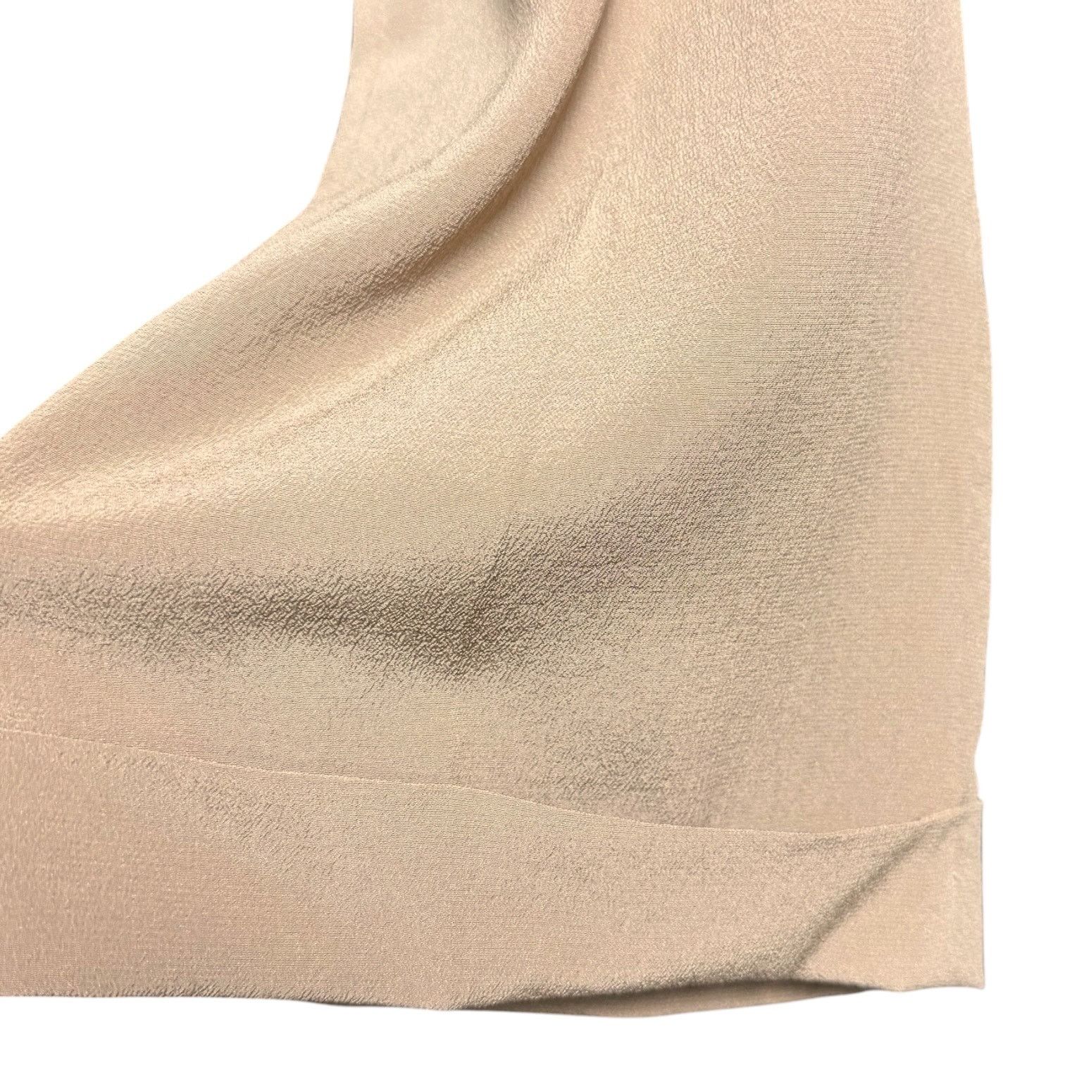 Other Dusan 100% Silk Pleated Tan Cuffed Women's L EU 42 Slacks Size 26" / US 2 / IT 38 - 3 Thumbnail