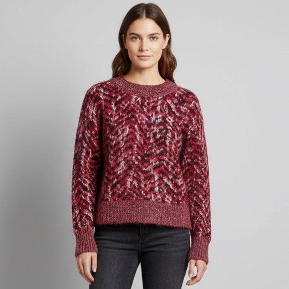 Other Italian Red Lightweight Mohair Wool Blend Sweater​ - Medium Size M / US 6-8 / IT 42-44 - 1 Thumbnail