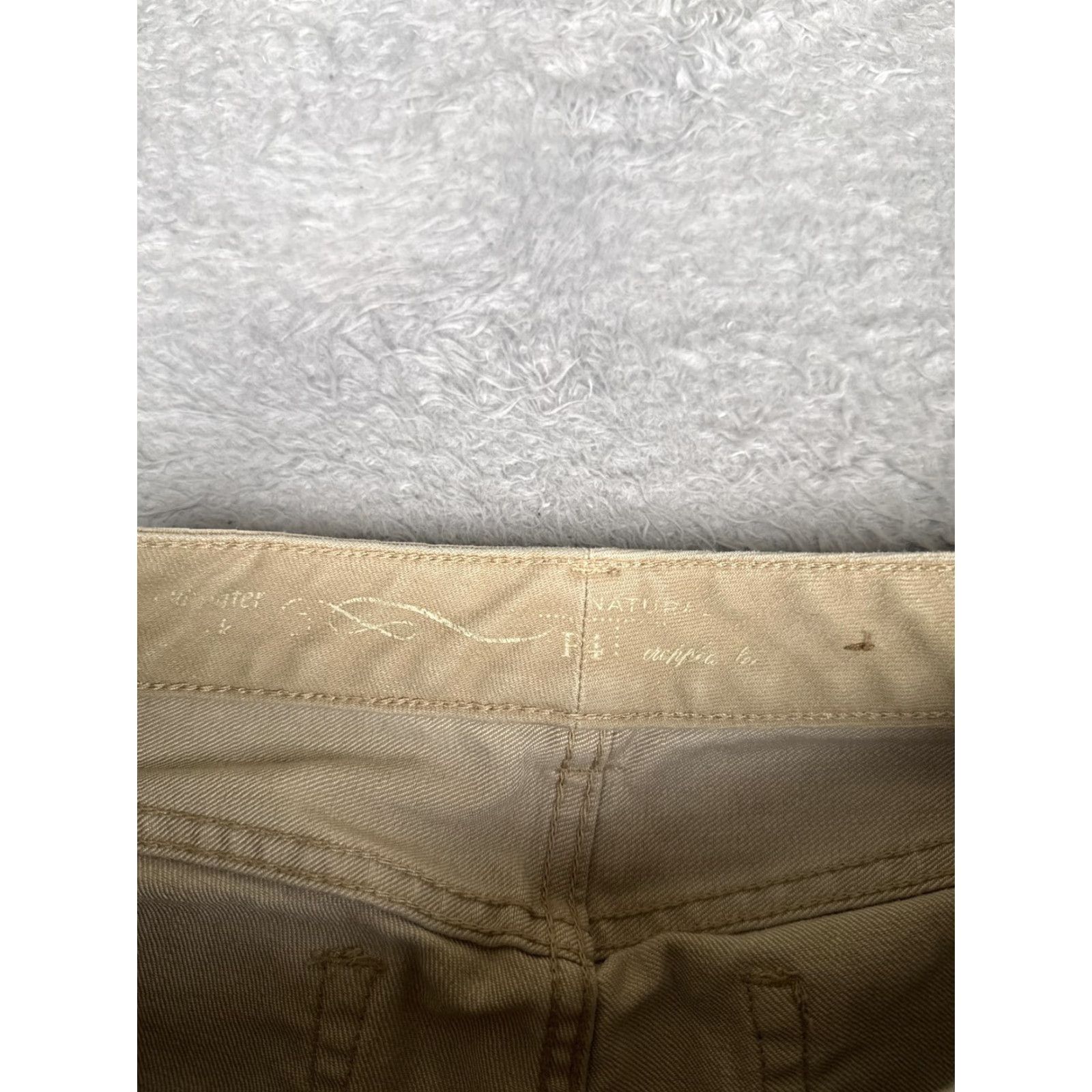 Vintage Maurices Jeans Capri Womens 4 Beige Light Wash Mid Rise Cuffed Crop 26x19 Denim Size 27" / US 4 / IT 40 - 6 Thumbnail