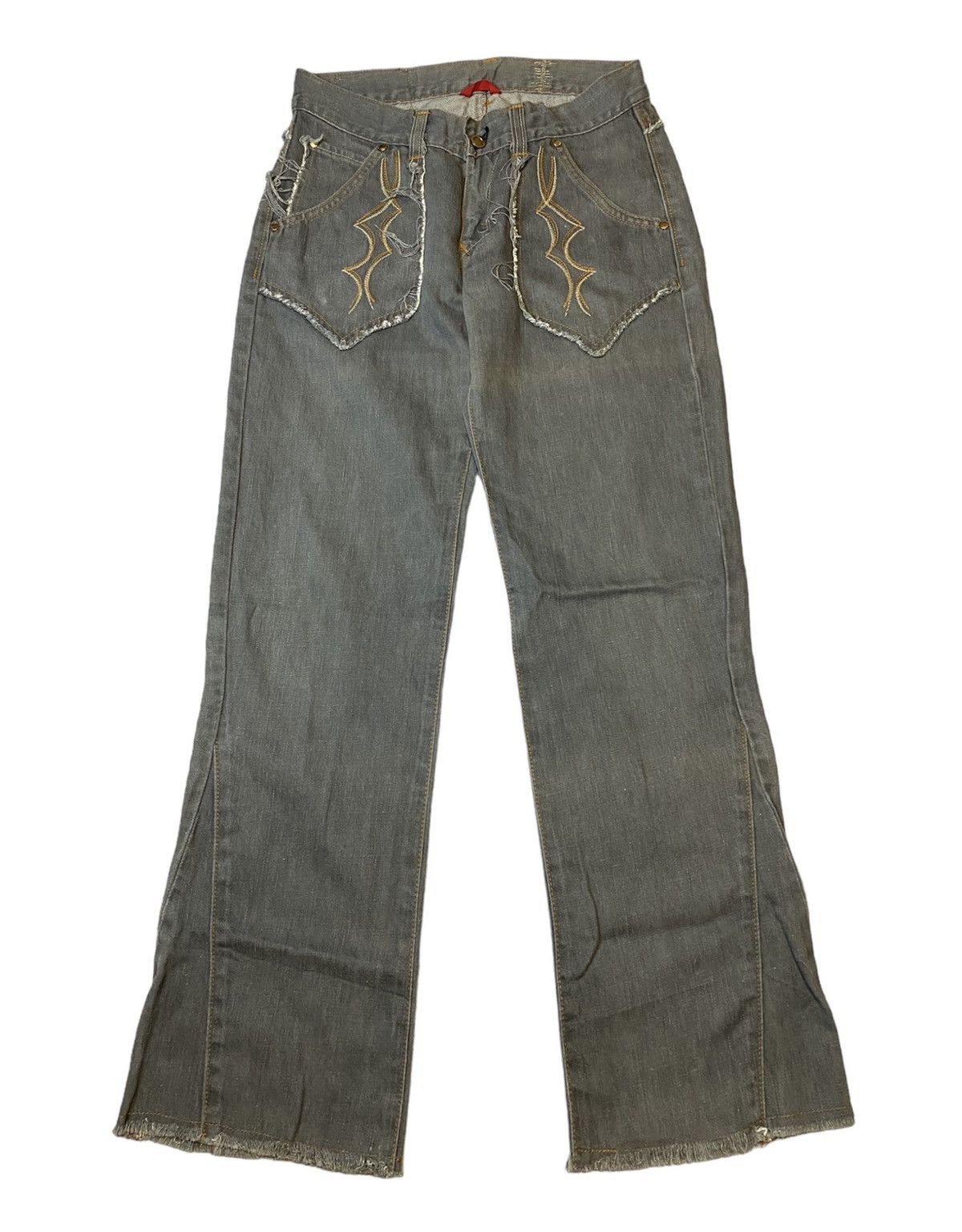 image of Edwin Western Pant 503 Flared Bootcut in Grey, Men's (Size 29)