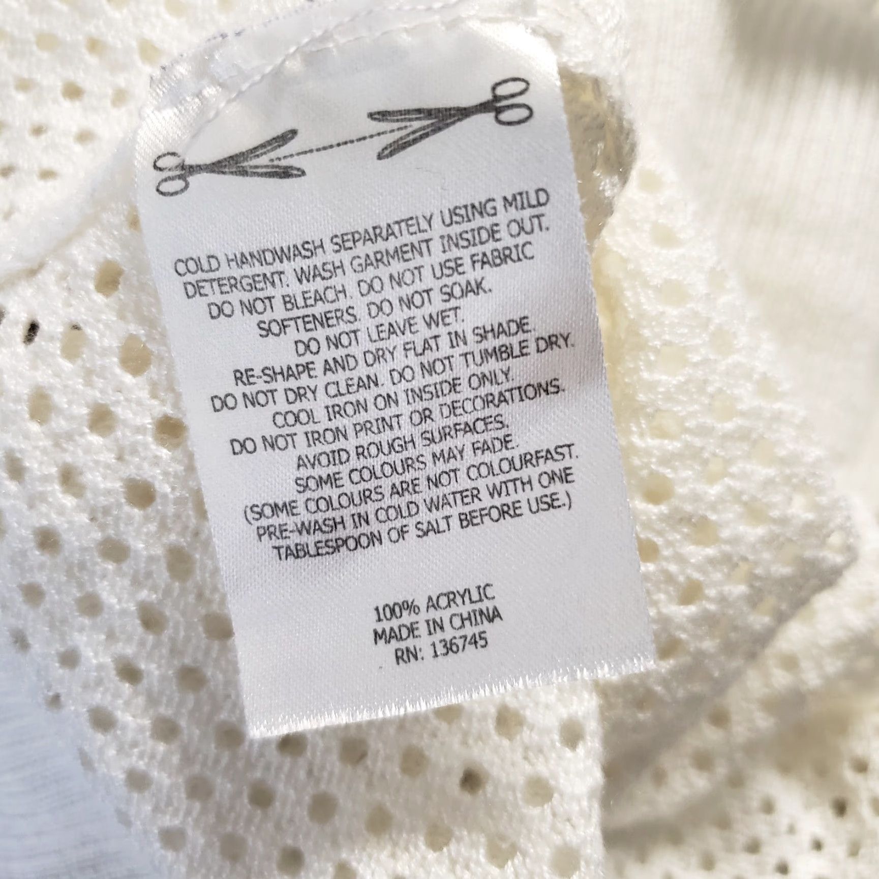 Vintage Lorna Jane Womens Open Knit Sweater Sz Medium White Long Sleeve Size M / US 6-8 / IT 42-44 - 5 Thumbnail