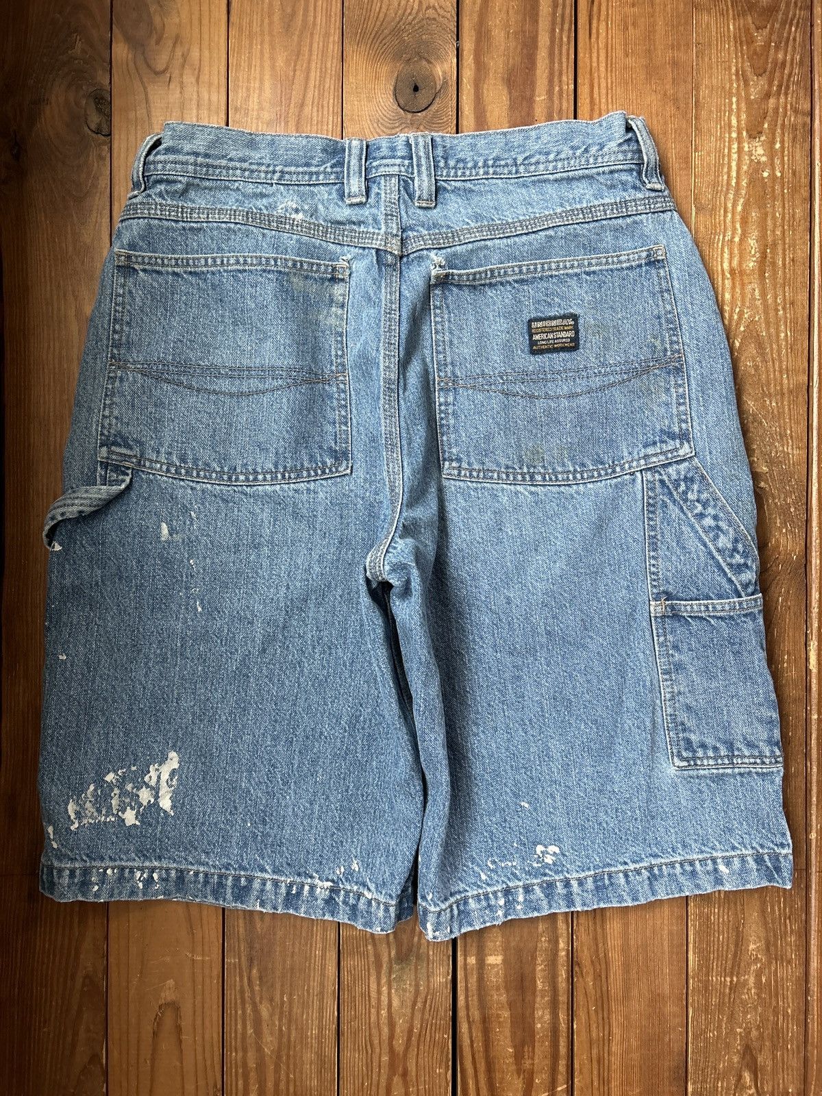 UNIONBAY × Vintage Vintage 90s Y2K Union Bay Painted Baggy Jean Shorts Size US 30 / EU 46 - 2 Thumbnail