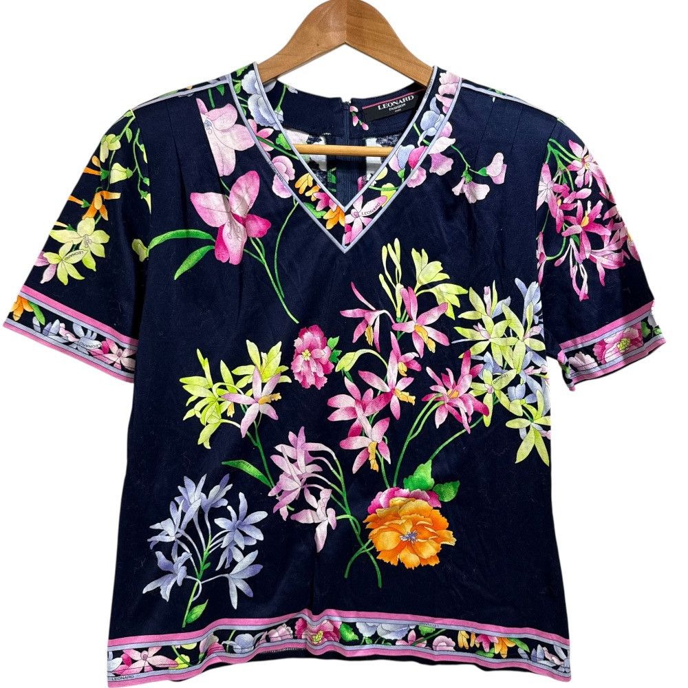 Other LEONARD FASHION Flower Print Pullover Blouse Cotton Tops DUTY FREE for USA