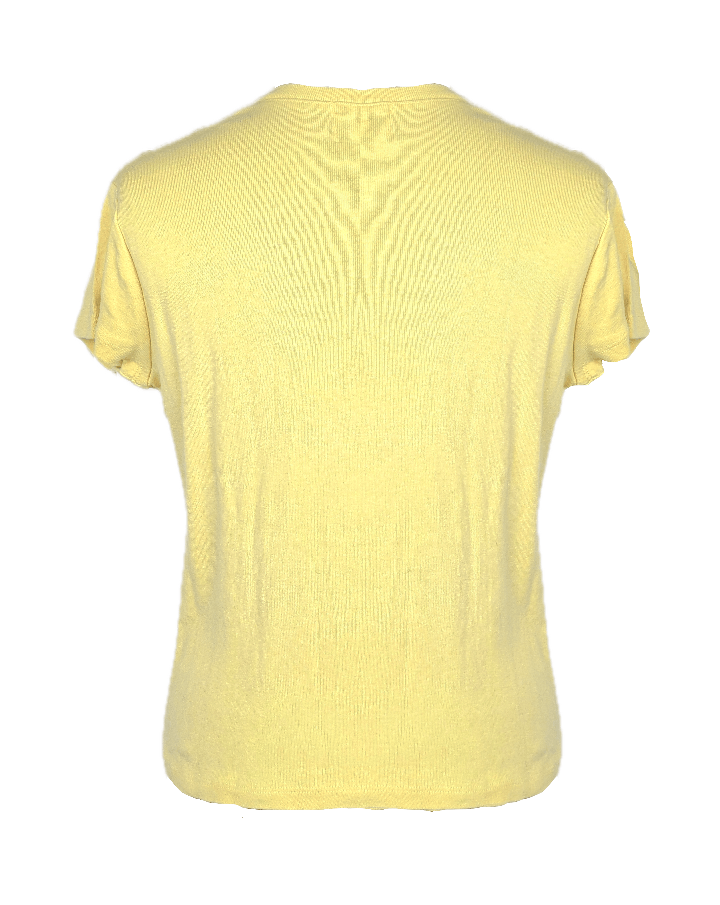 Vintage 1990's Yellow V Neck Tee Size M / US 6-8 / IT 42-44 - 3 Thumbnail