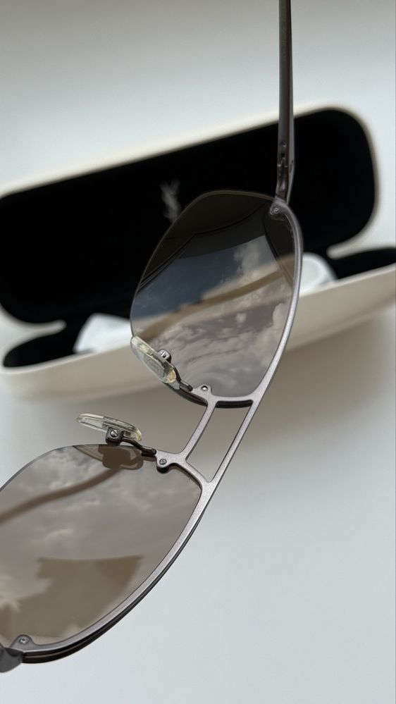 Yves Saint Laurent Yves Saint Laurent YSL Metallic Frame Sunglasses Size ONE SIZE - 5 Thumbnail
