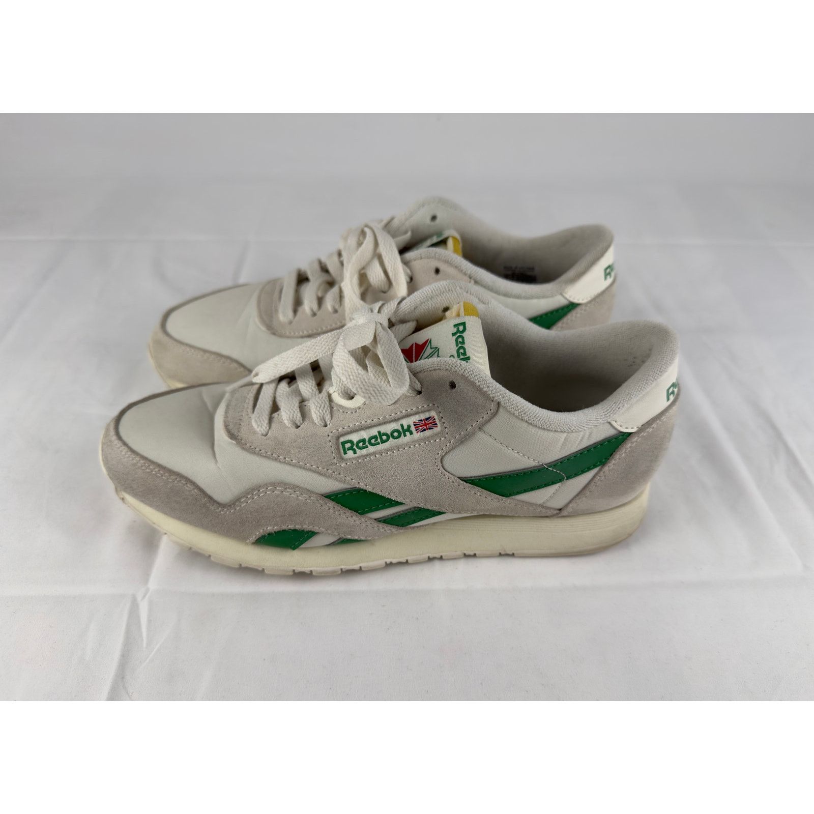 Reebok Reebok CL Nylon Chalk/Green GX8932 Running Shoes Men’s 8 Size US 8 / EU 41 - 2 Thumbnail