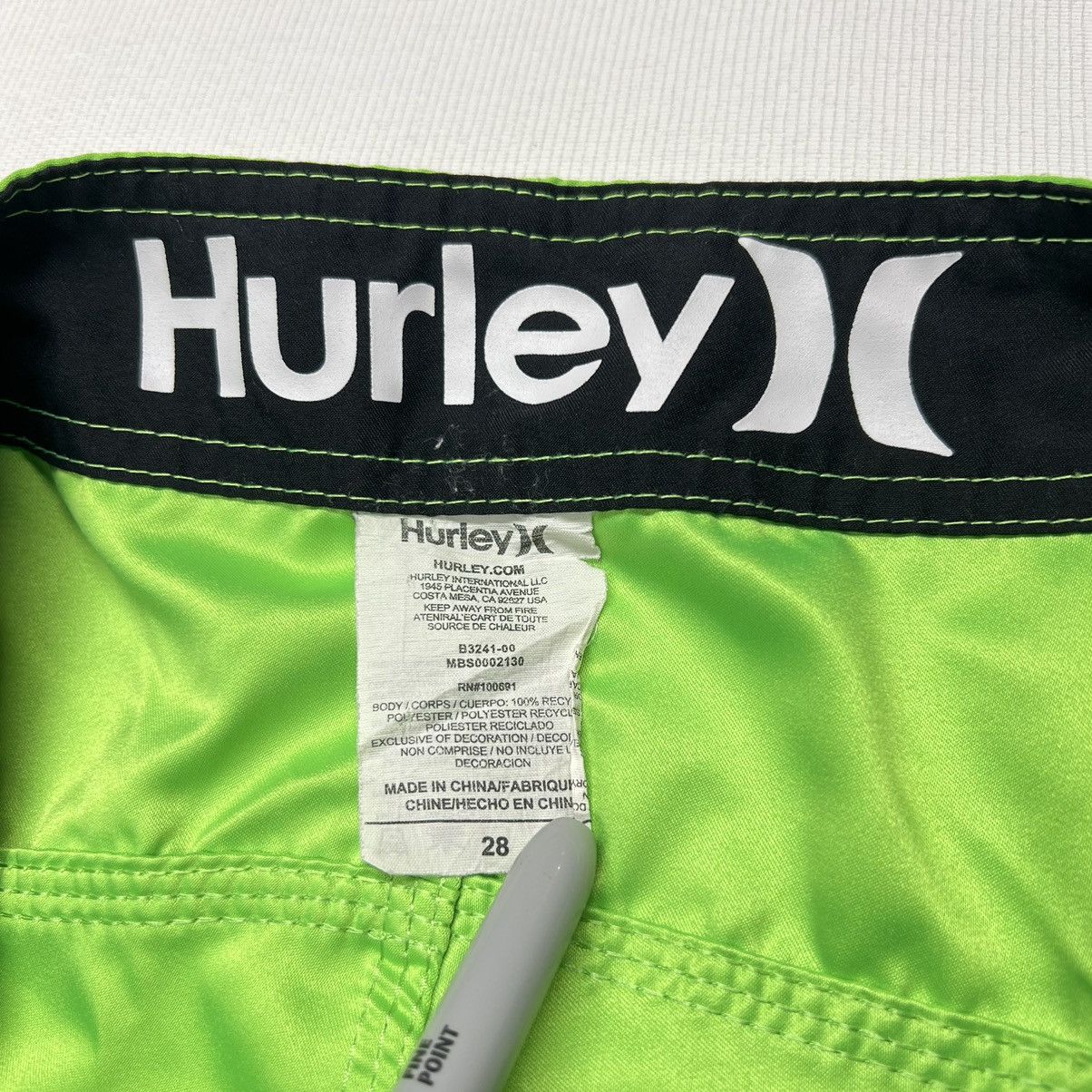 Hurley Hurley Swim Shorts Board Trunks Pocket Beach Pool Logo Size US 28 / EU 44 - 7 Thumbnail