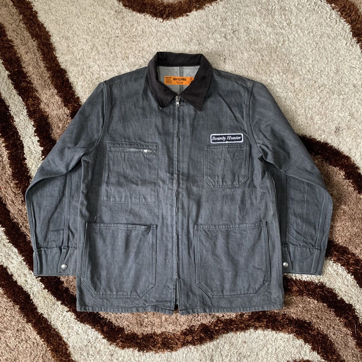 image of Bounty Hunter Denim Chore Jacket in Charcoal Grey, Men's (Size Large)
