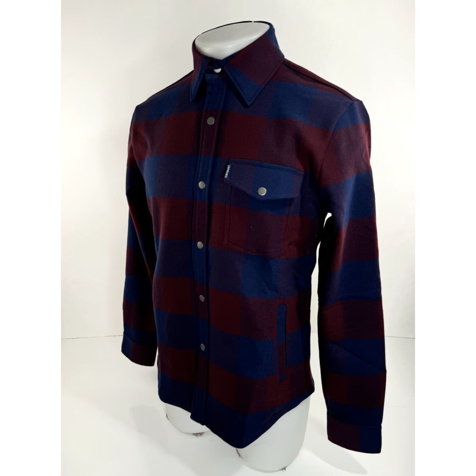 Vintage Criquet Austin Shacket - Red/Blue Plaid Flannel Heavy 3 Pocket Snap Closure S Shirt Mens Adult Regular XS-Size? Size US S / EU 44-46 / 1 - 2 Thumbnail