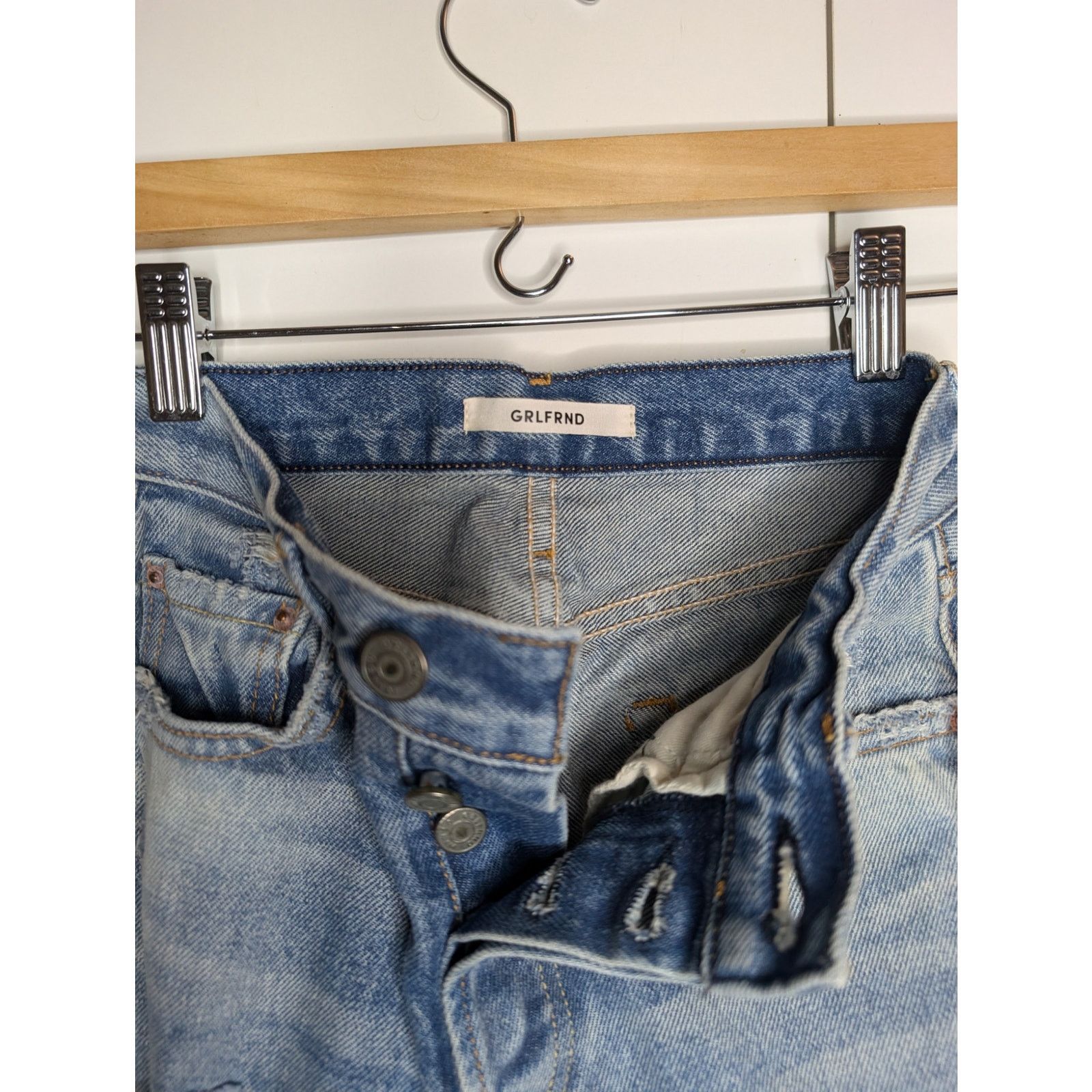 GRLFRND GRLFRND Karolina High Rise Skinny Blue Jean In Rumi Size 23" - 6 Thumbnail