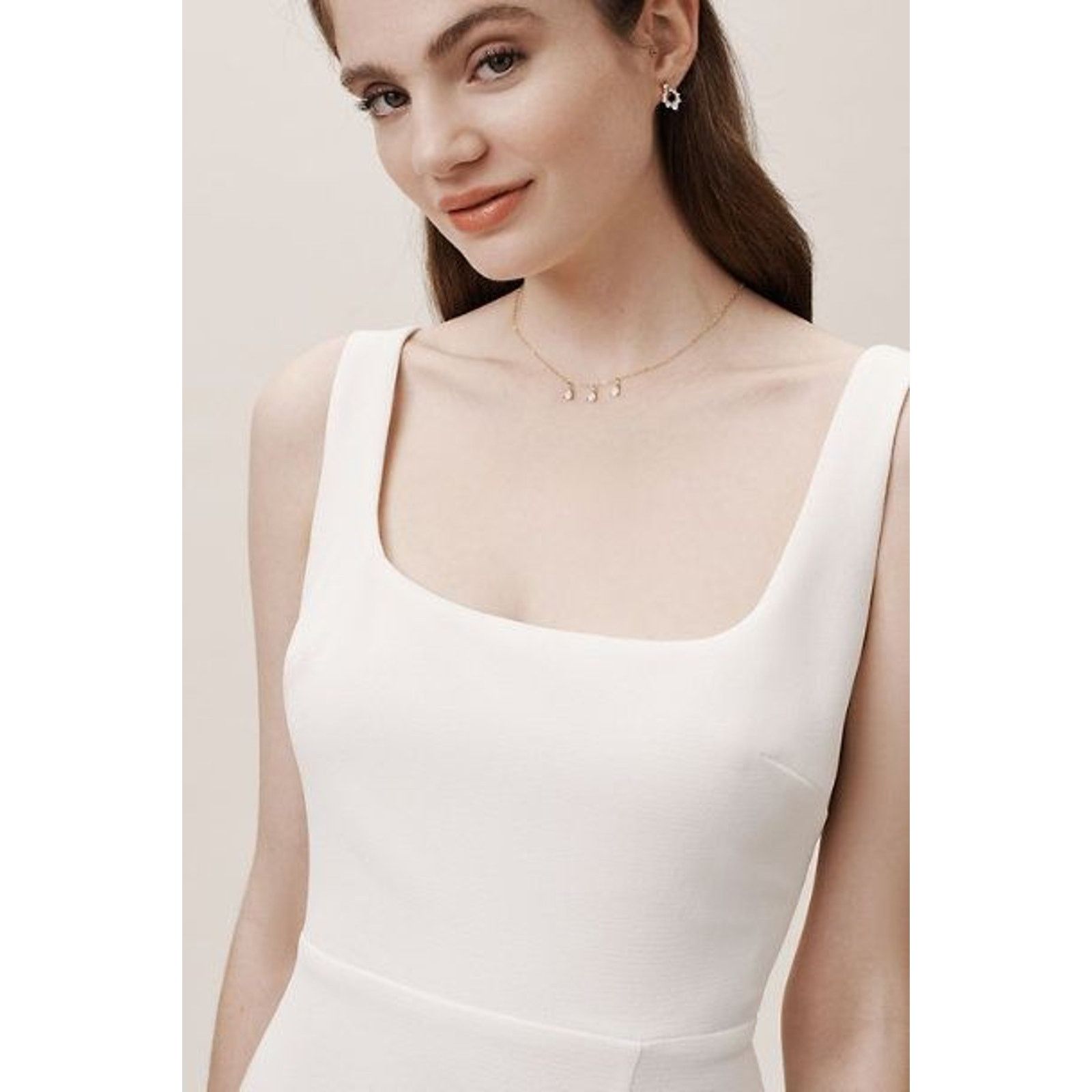 Anthropologie New BHLDN Adena Crepe Dress $198 Maxi SIZE 4 Ivory Size S / US 4 / IT 40 - 2 Thumbnail