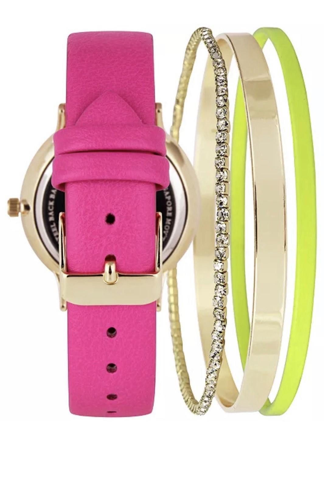 Other INC Women's Pink Strap Watch 38mm Gift Set Pink Size ONE SIZE - 3 Thumbnail