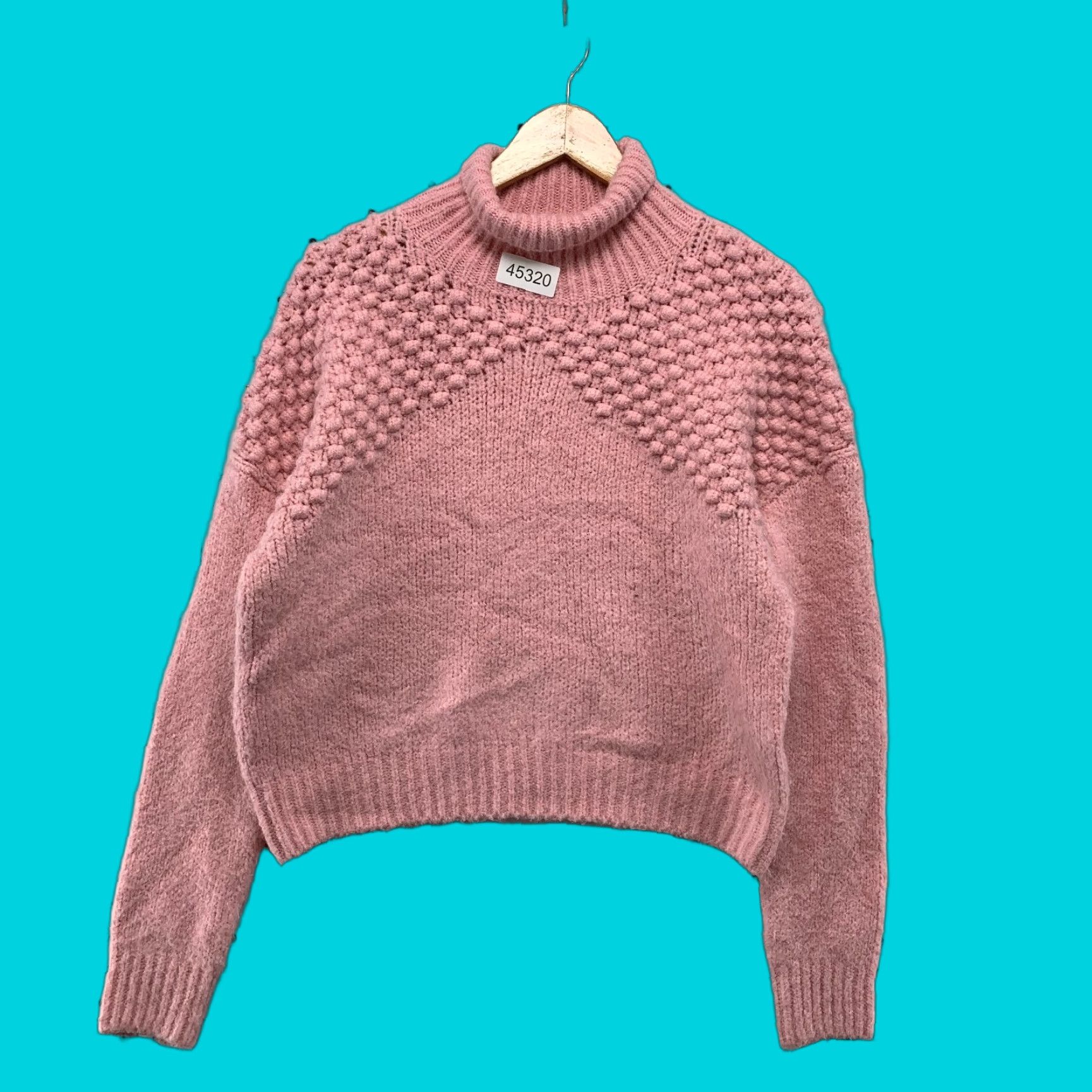 Free People Free People Sweater Womens XS Bradley Textured Turtleneck Pink Warm Cozy Soft Shirt? Size XS / US 0-2 / IT 36-38 - 1 Thumbnail