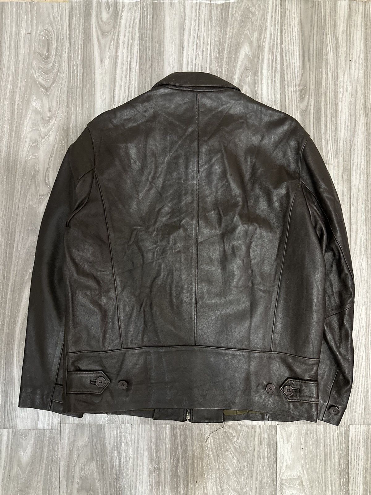 Balenciaga × Vintage Balenciaga Brown Leather Jacket Size US M / EU 48-50 / 2 - 2 Thumbnail