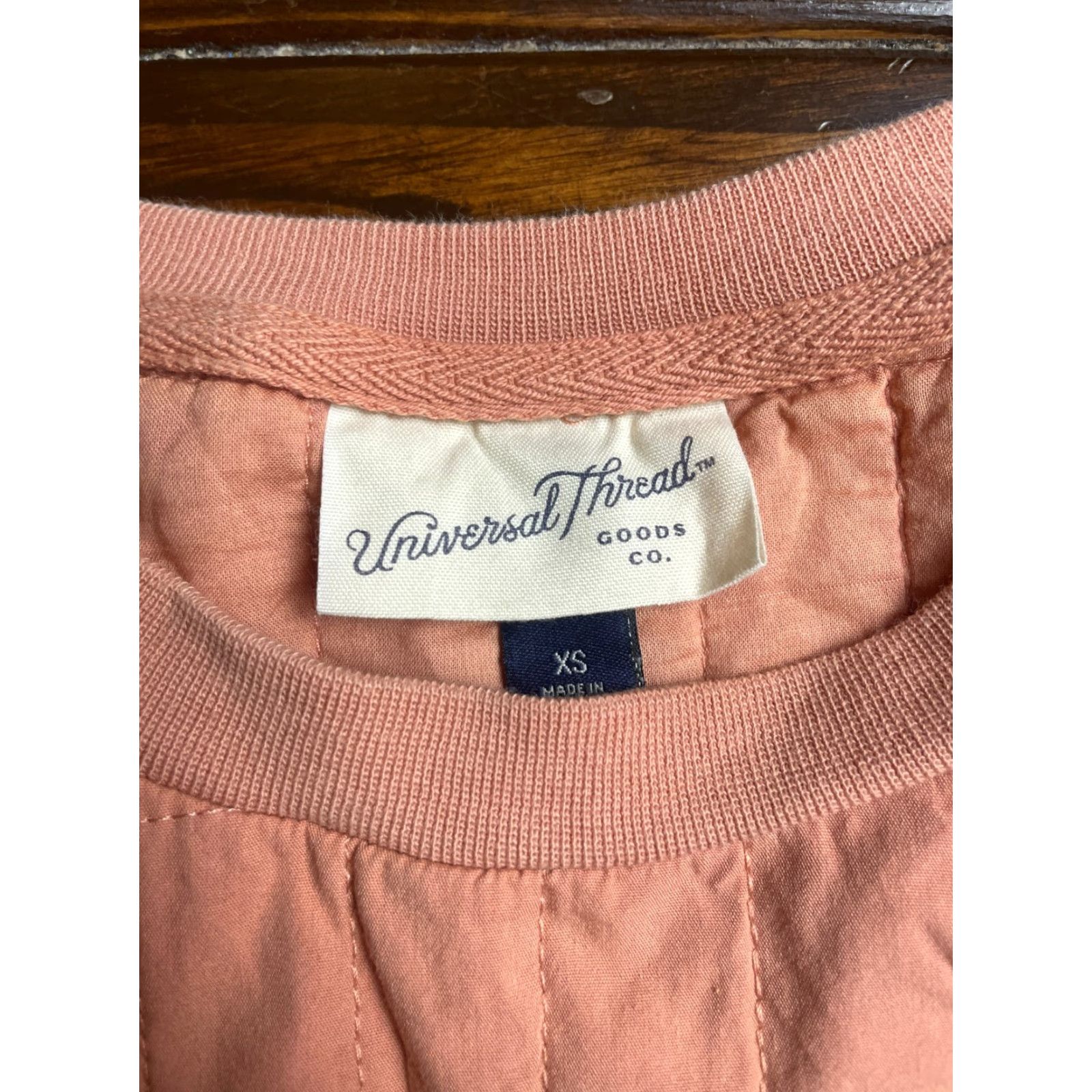 Vintage Universal Thread Sweater Women's Size XS Peach Quilted Pullover Size XS / US 0-2 / IT 36-38 - 6 Thumbnail