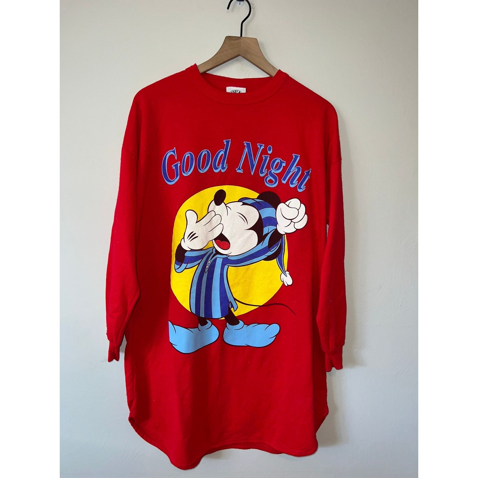 Disney Vintage Mickey Mouse Sleeper Sweatshirt Disney Good Night XL Size US XL / EU 56 / 4 - 1 Thumbnail