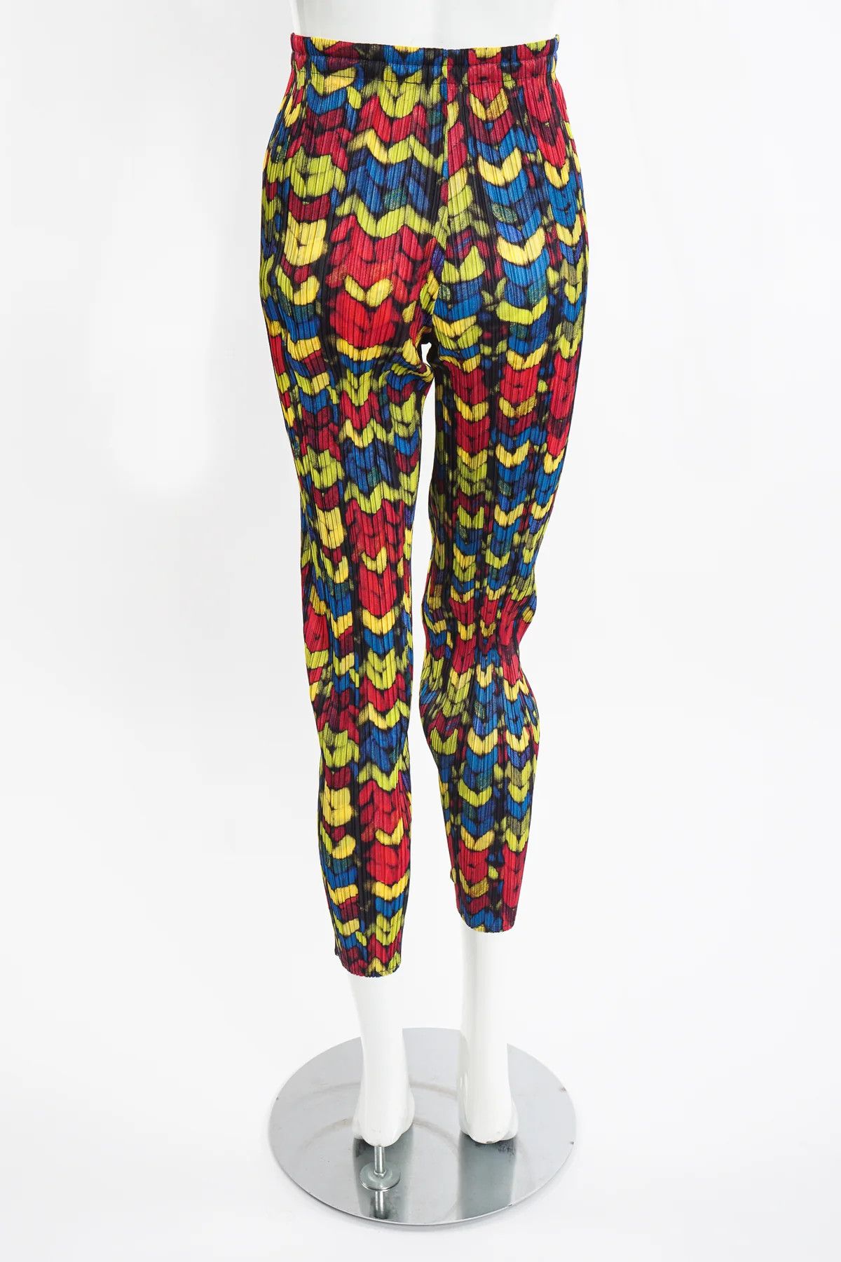 Pleats Please Issey Miyake RARE🔥AW 2001 PLEATED YARN KNIT PRINT PANT Size 25" / US 0 / IT 36 - 8 Thumbnail
