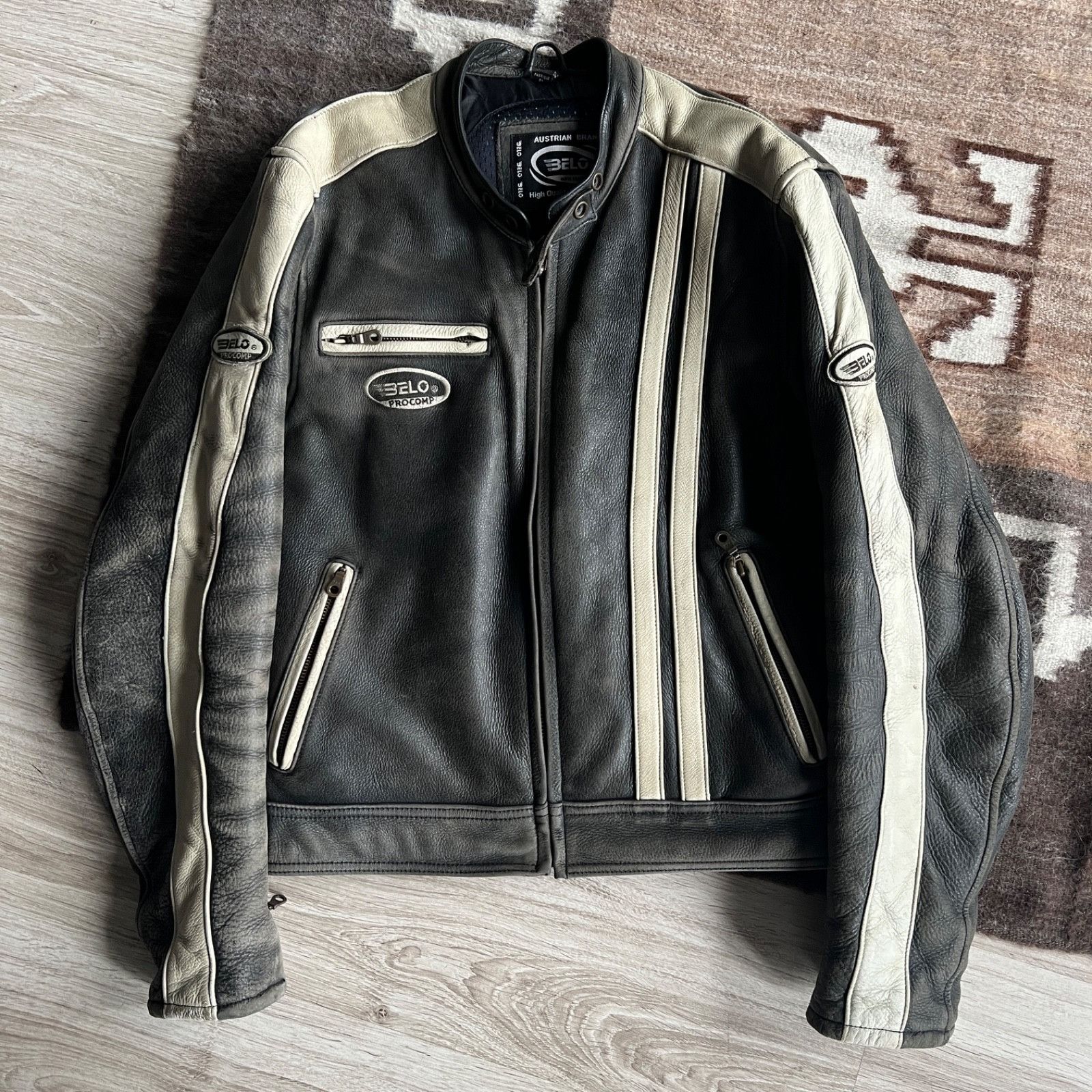 Leather Belo Procomp Leather Motorcycle Moto Biker Jacket 9919AC Size US L / EU 52-54 / 3 - 1 Thumbnail