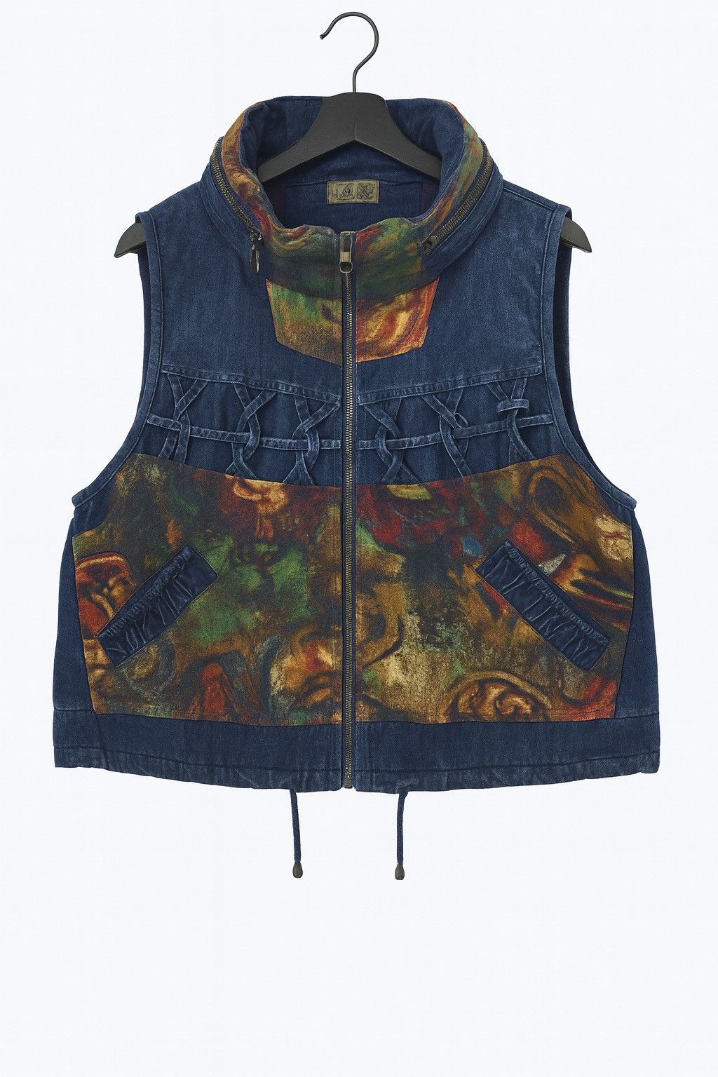 Japanese Brand Vintage Asian-Inspired Denim Patchwork Vest – Artistic Size US M / EU 48-50 / 2 - 1 Thumbnail