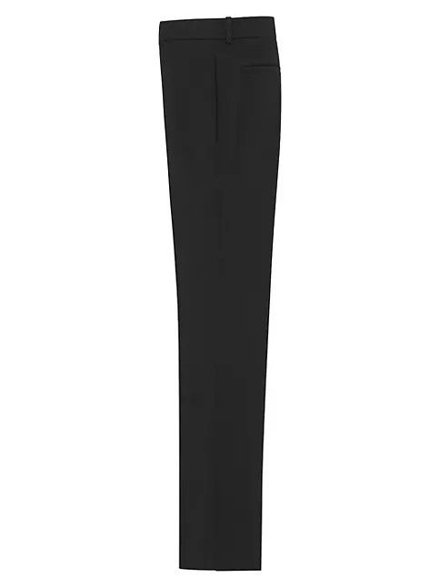Saint Laurent Paris o1s1wg111124 Dup / Low-Rise Pants Stretch Gabardine in Black Size 38" / US 16 / IT 52 - 2 Thumbnail