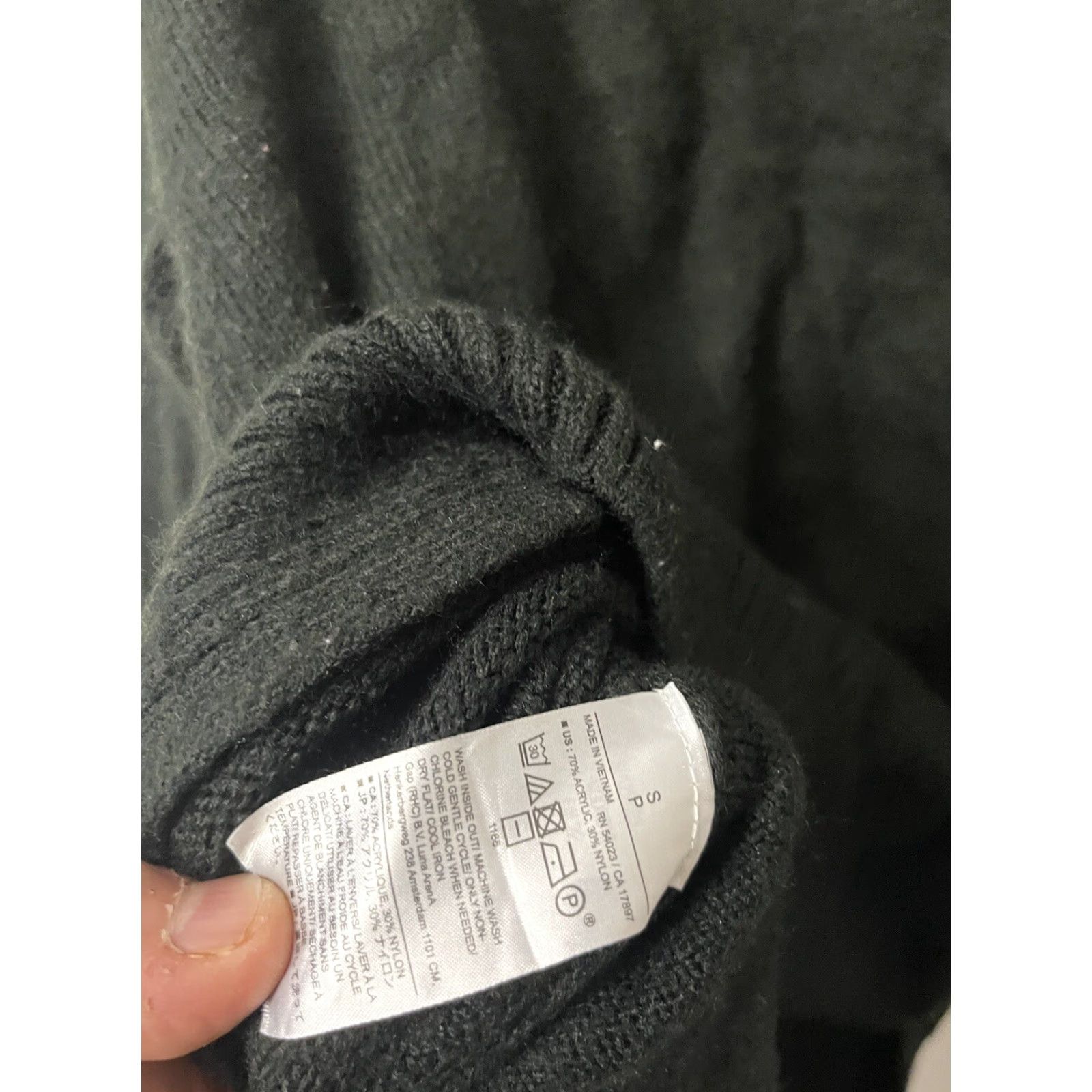 Banana Republic Banana Republic Women Size Small Crew Neck Sweater Black Acrylic Blend Size S / US 4 / IT 40 - 4 Thumbnail