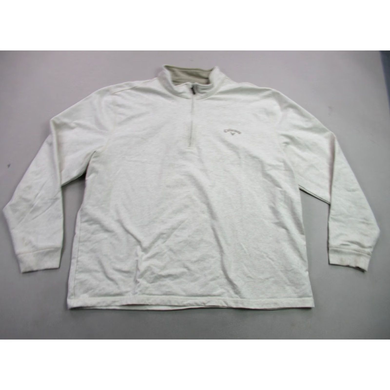 Callaway Callaway Sweater Mens XL Long Sleeve 1/4 Zip Neck Beige Golf Casual Pullover Size US XL / EU 56 / 4 - 2 Thumbnail