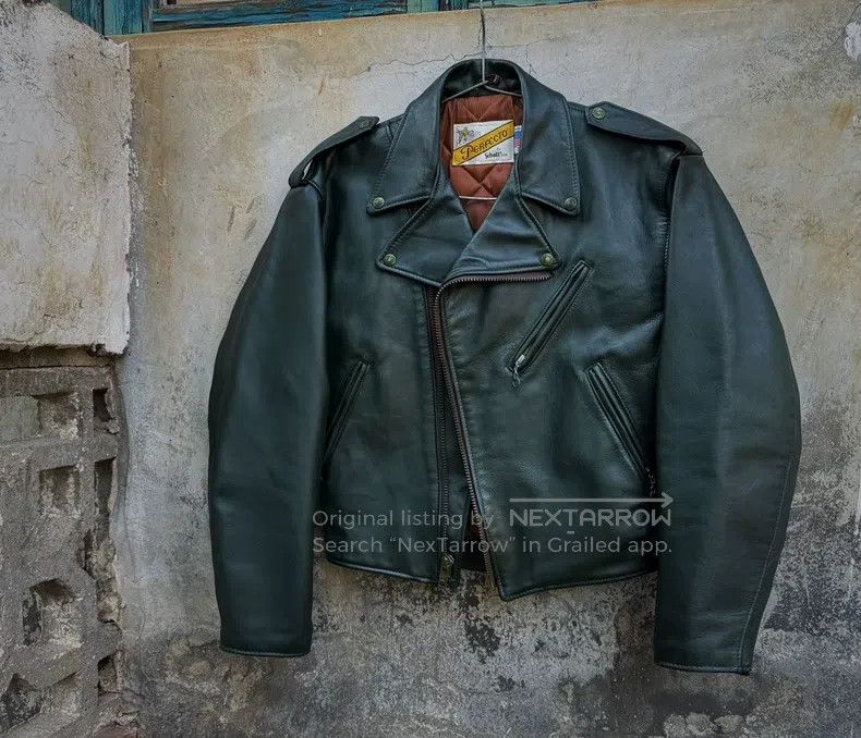 Schott Schott 150 cable-stayed motorcycle leather jacket Size US XXS / EU 40 - 1 Thumbnail