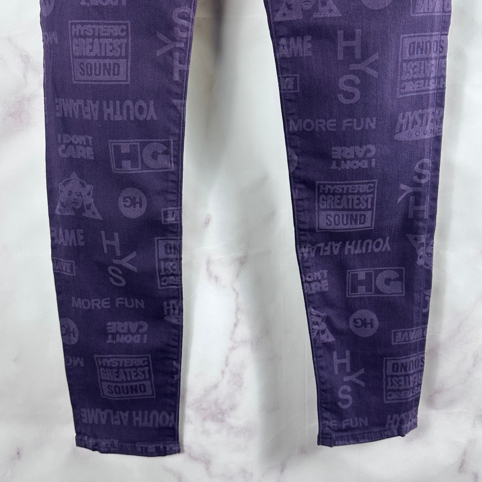 Hysteric Glamour Purple All-Over Print Pants Size US 27 - 3 Thumbnail