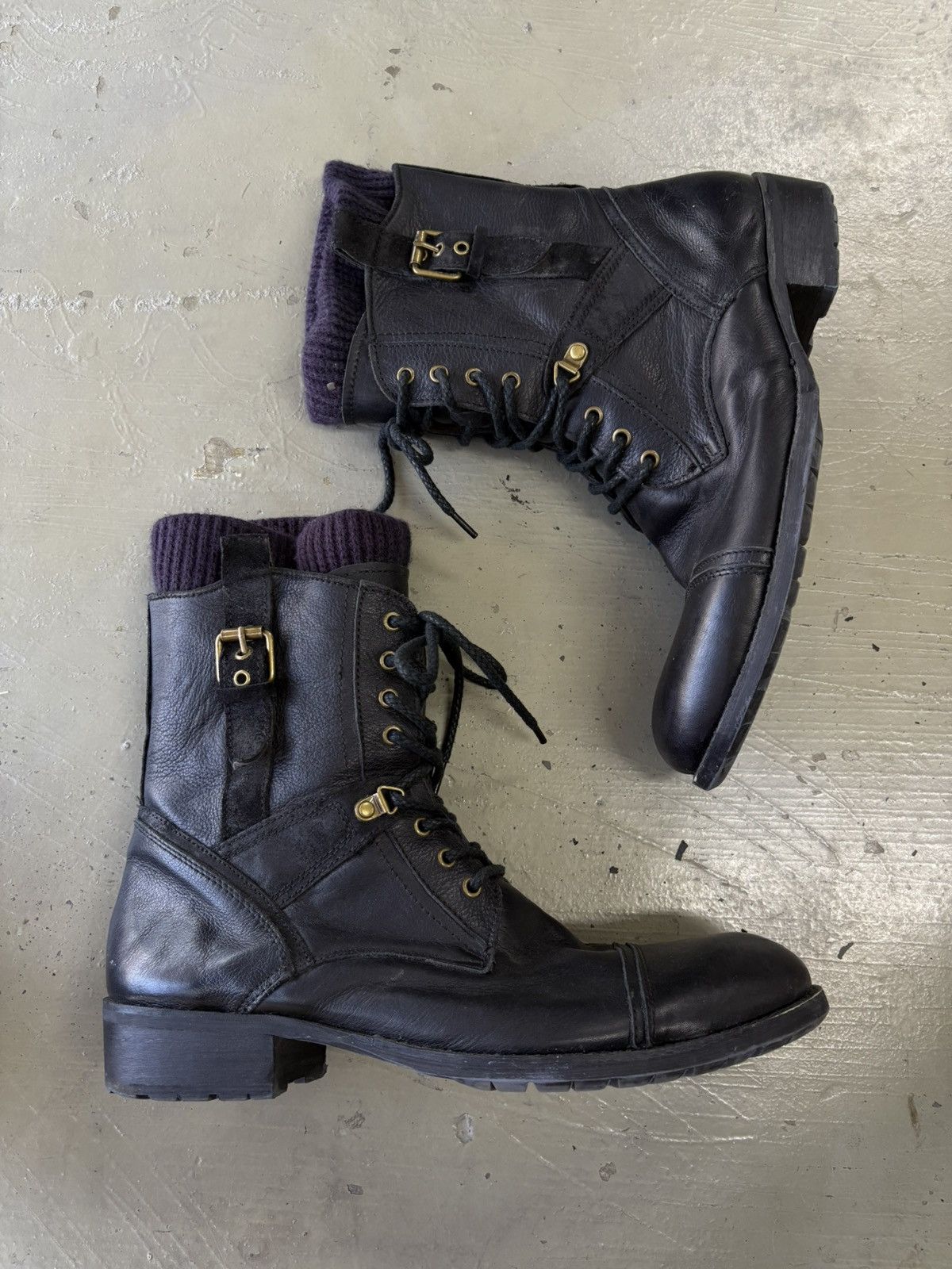 KMRii WHOOP-DE-DOO BELTED STUDDED Y2k LEATHER BOOTS | Grailed