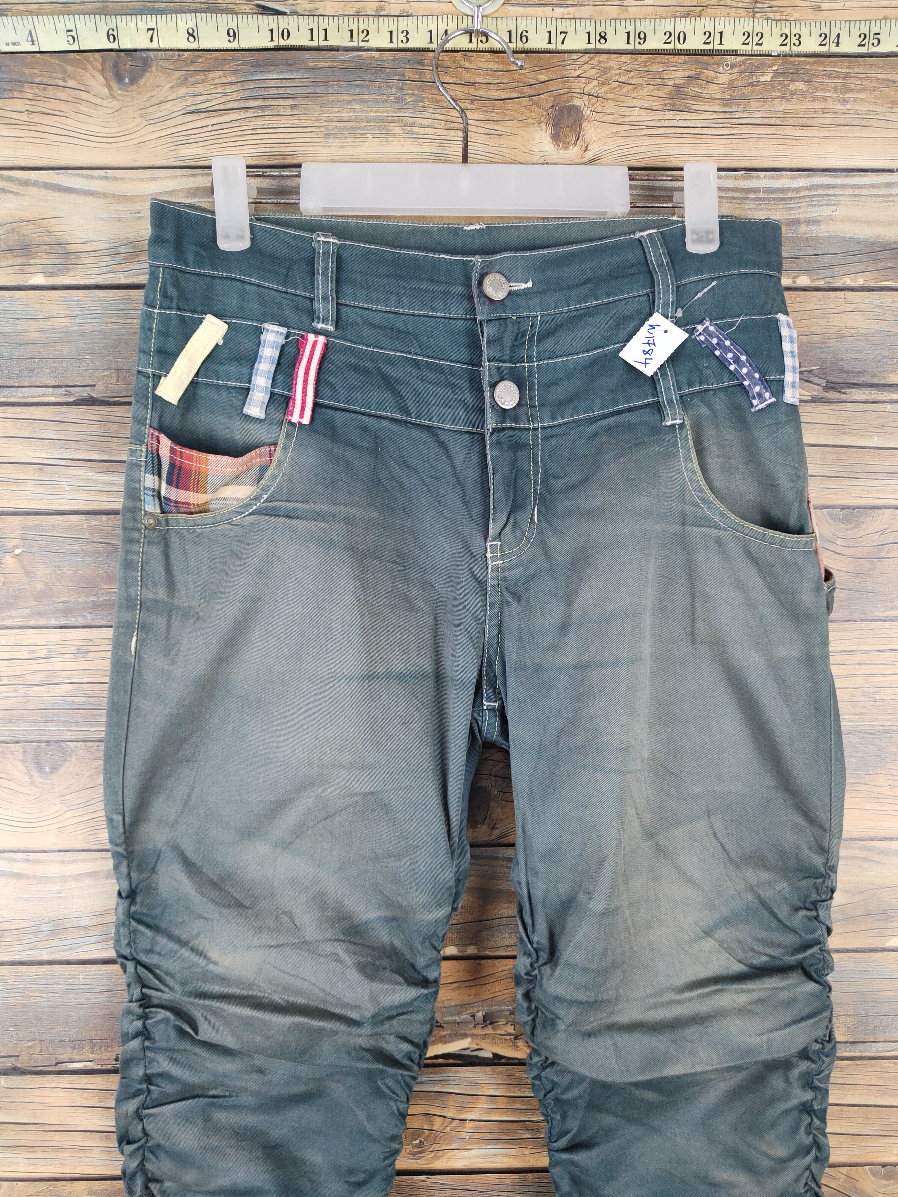 Japanese Brand Japan double waist Faded Multipocket Casual Pants #W1784 Size US 29 - 2 Thumbnail