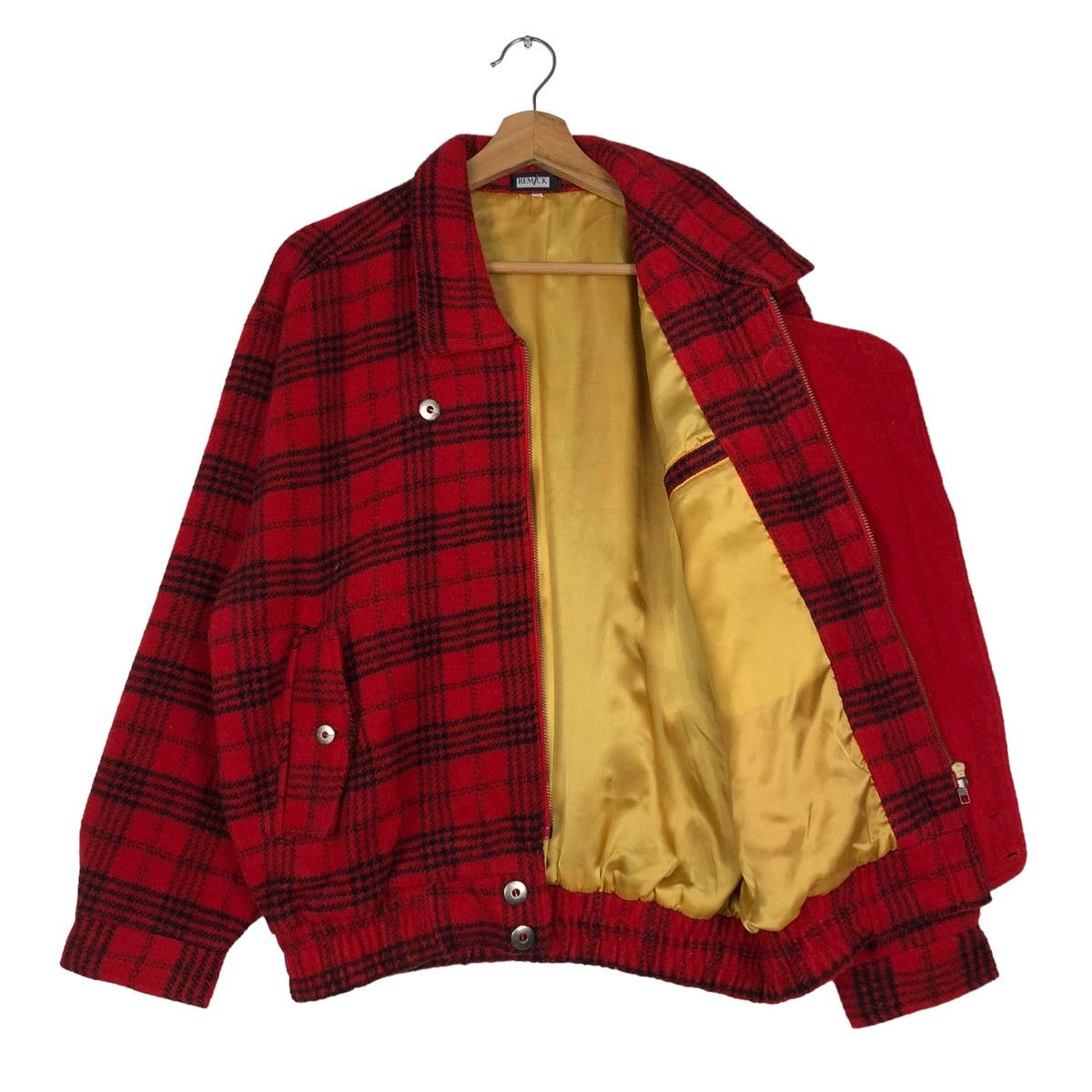 Japanese Brand 🔥VINTAGE CHECK TARTAN WOOL BOMBER JACKET REMICK ISSEY MIYAK Size US M / EU 48-50 / 2 - 11 Thumbnail