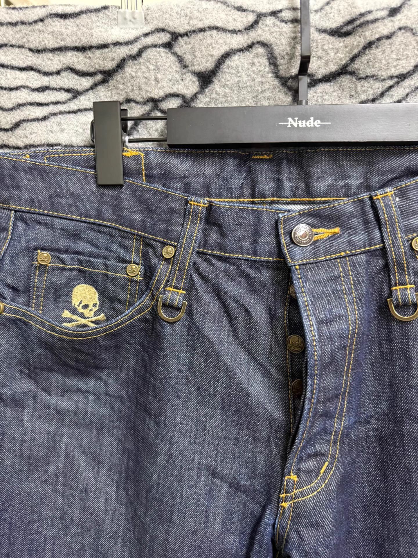 Mastermind Japan Mastermind Japan Double Waist Blue Gold Jeans K20 Size US 33 - 5 Thumbnail
