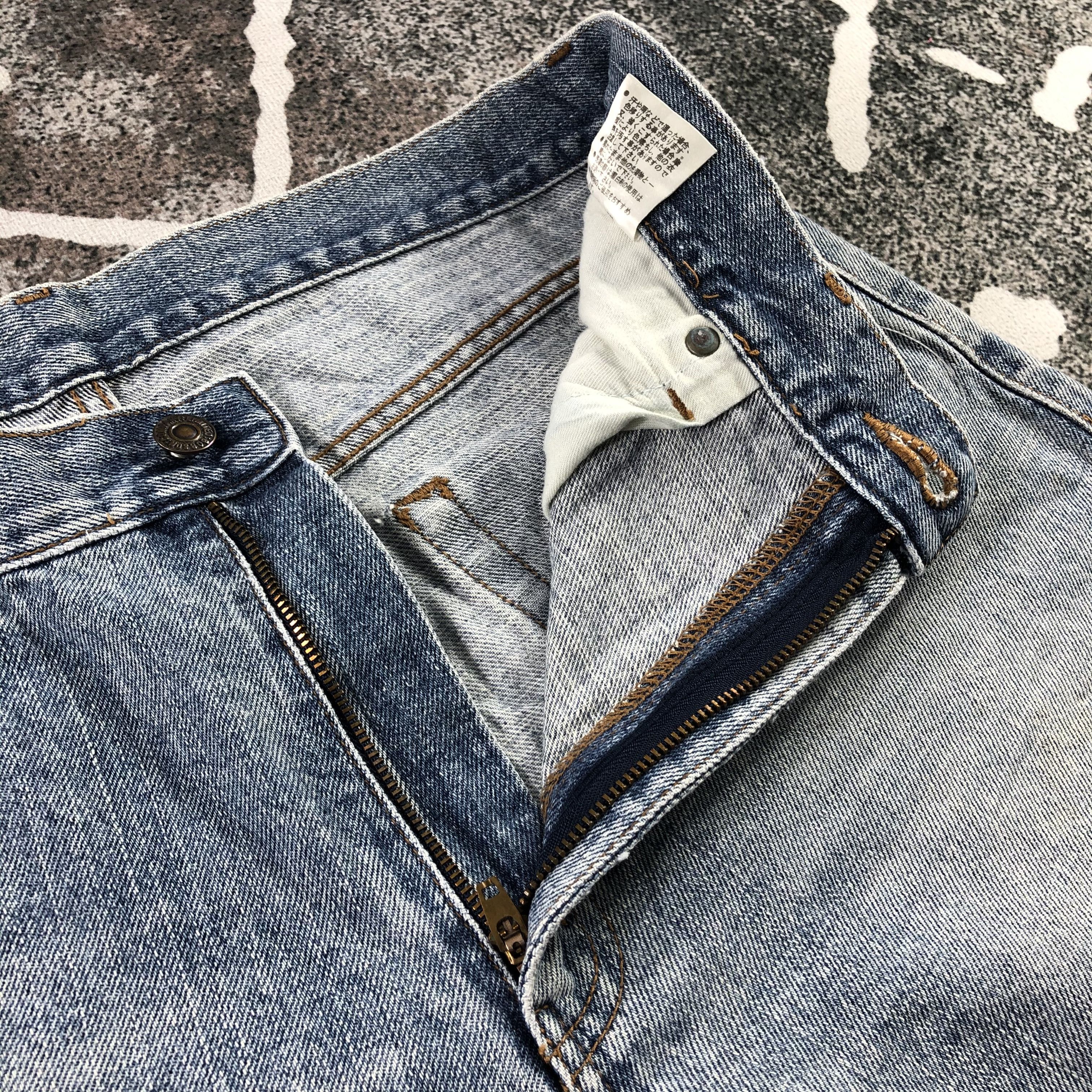 Japanese Brand Vintage Bobson Jeans Distress Medium Wash Flare Denim KJ1319 Size US 33 - 8 Thumbnail