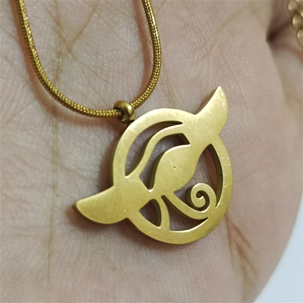 Handmade Gold plated necklace with Eye of Horus pendant, Egyptian Size ONE SIZE - 4 Thumbnail
