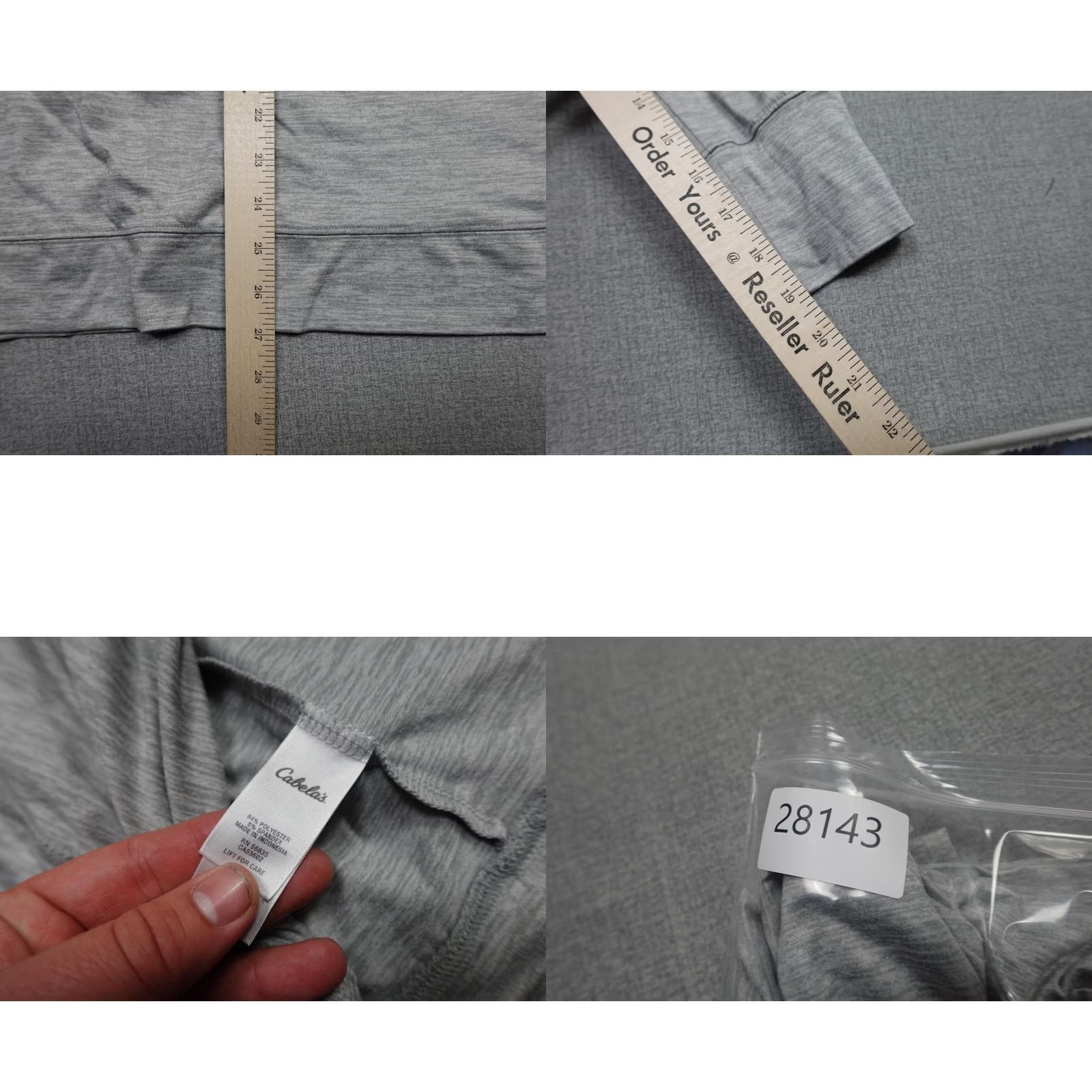 Vintage Cabela'S Mens Hooded Gray Lightweight Pullover Hiking Apparel Size US XXL / EU 58 / 5 - 8 Thumbnail