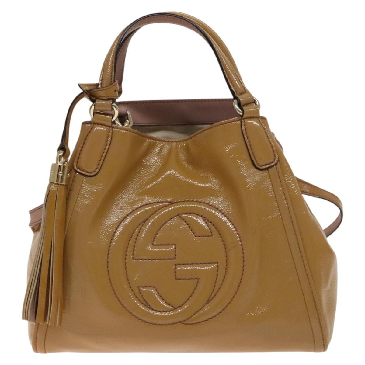 Gucci GUCCI Soho Hand Bag Enamel Beige Gold Size ONE SIZE - 2 Thumbnail