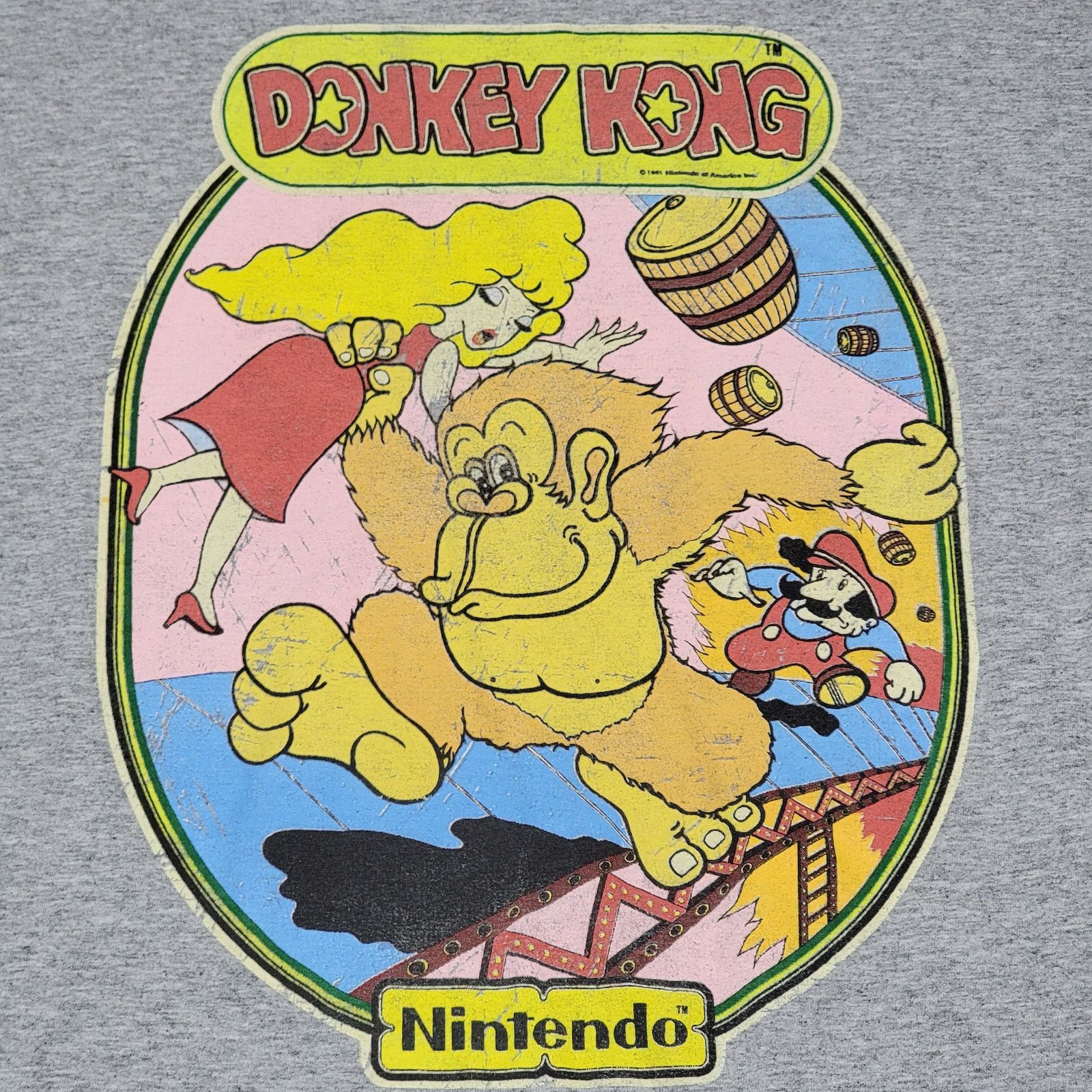 Nintendo Donkey Kong Grey Unisex Tee Nintendo - Size Medium Size US M / EU 48-50 / 2 - 2 Thumbnail