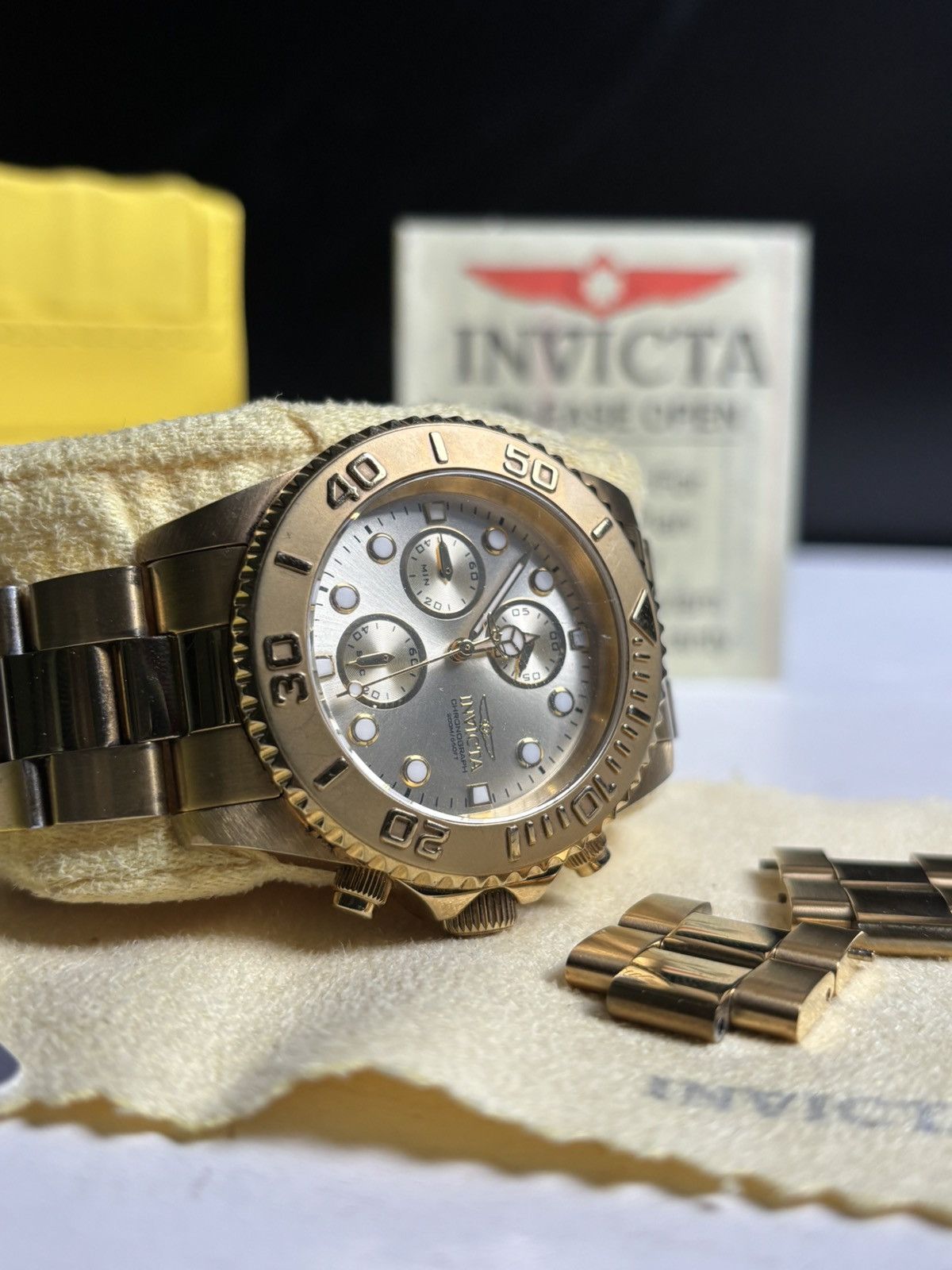 Invicta Pro Diver Champagne Dial Chronograph