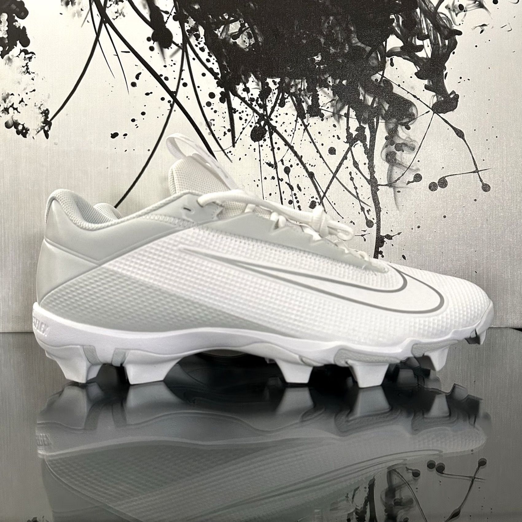 Nike Nike Vapor Edge Shark 2 Football Cleats Low Mens Size 13 White Silver DH5088-100 Size US 13 / EU 46 - 2 Thumbnail