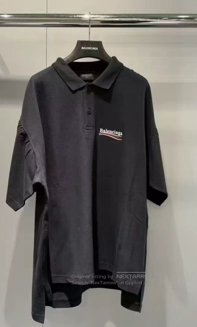 Balenciaga Balenciaga Black Coca-Cola Wave Embroidered Polo Shirt Sho Size US XS / EU 42 / 0 - 8 Thumbnail