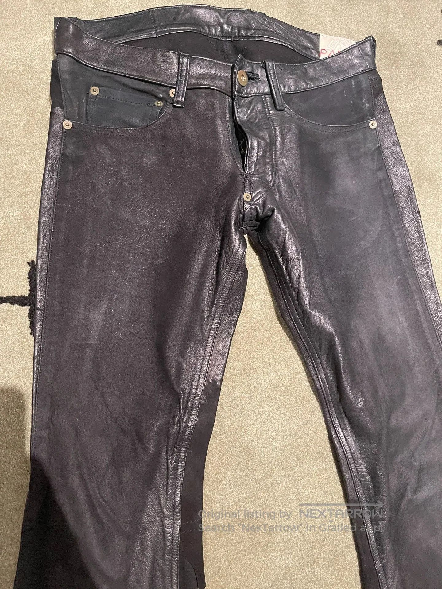 Rick Owens 20471120 Paper Hyoma Recycle Denim Pants. Size US 31 - 2 Thumbnail