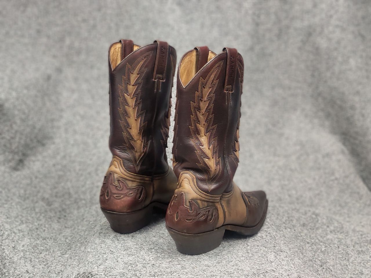 Sancho Boots Vintage Sancho Boots Leather embroidered Western Cowboy Size US 7.5 / EU 40-41 - 9 Thumbnail