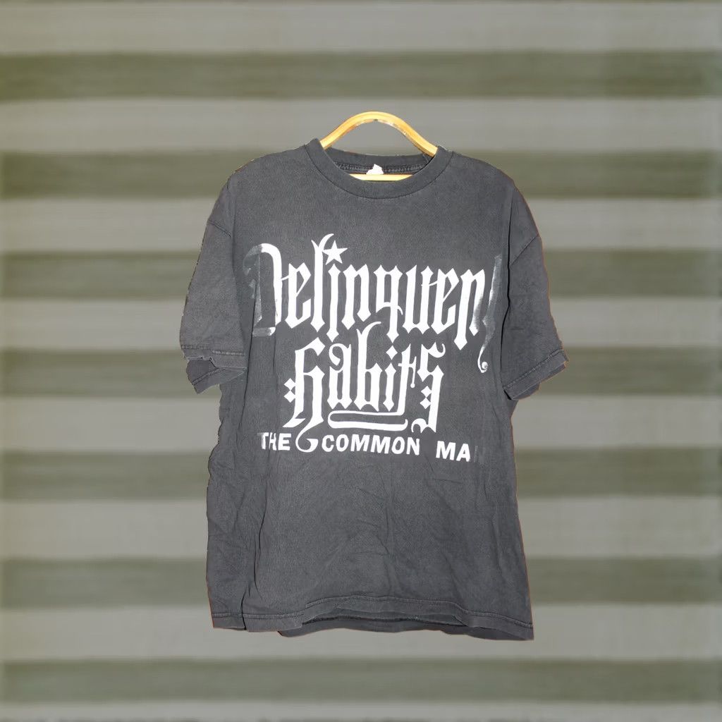 Vintage Vintage Delinquent Habit Tag triple A Short Sleeve Tee Shirt XL Black Unbranded Rock Unisex Adults Mens Womens Girls Boys Size US XL / EU 56 / 4 - 1 Thumbnail