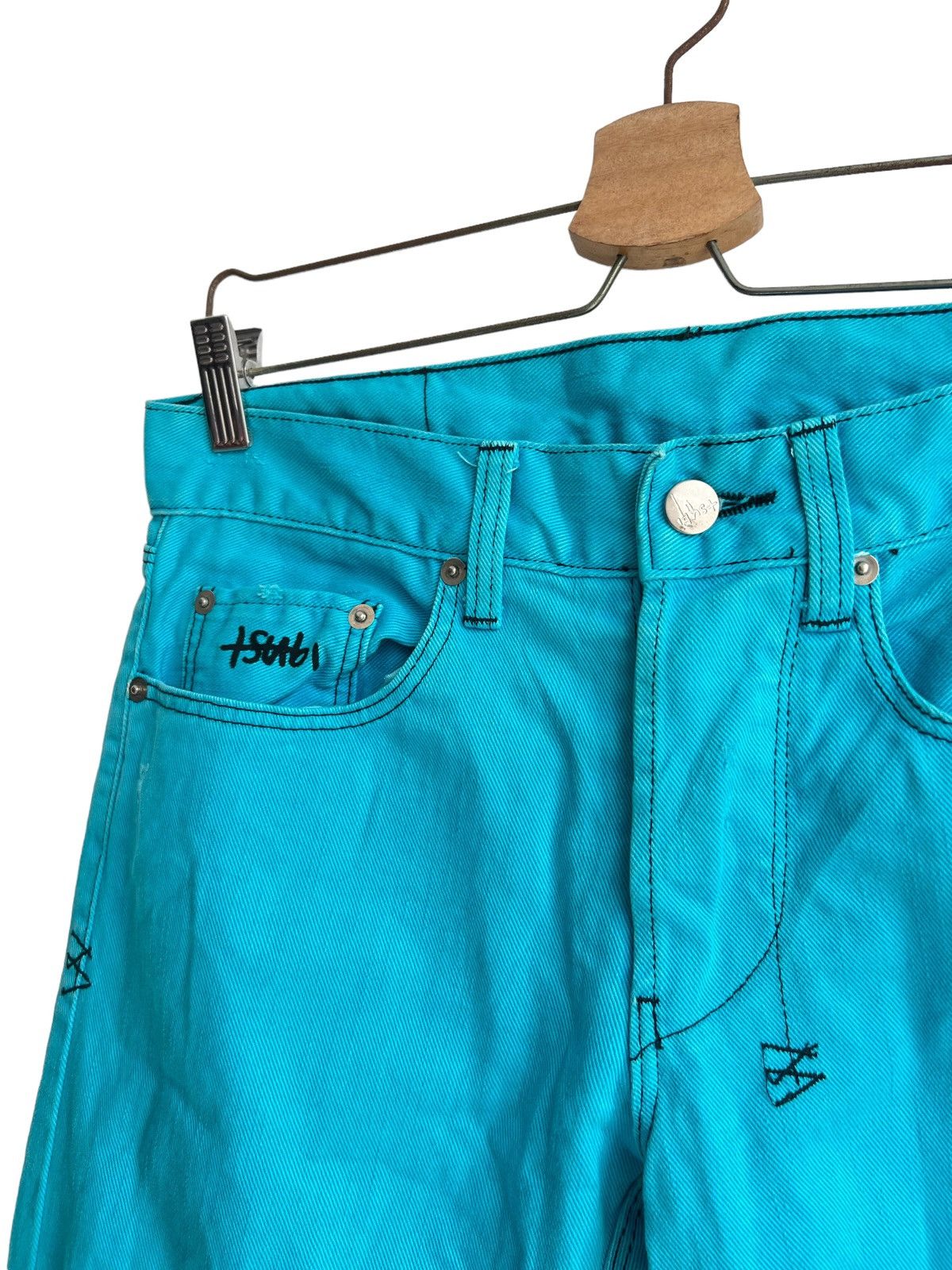 Ksubi OG Ksubi 🇦🇺 Neon Blue Rough Rocker Jeans Denim Turquoise Size US 30 / EU 46 - 10 Thumbnail