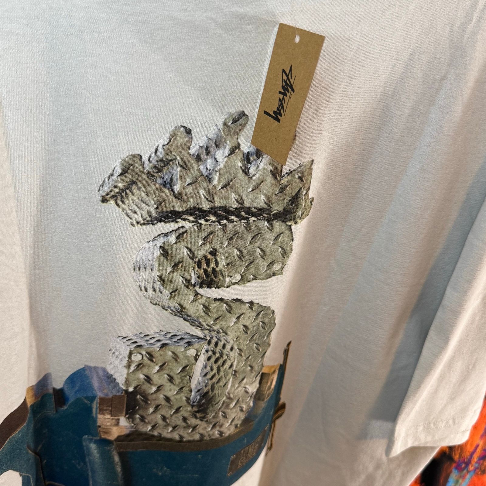 Stussy •NWT• Stüssy Tuff Stuff Tee in Fog • Size XXL Size US XXL / EU 58 / 5 - 6 Thumbnail