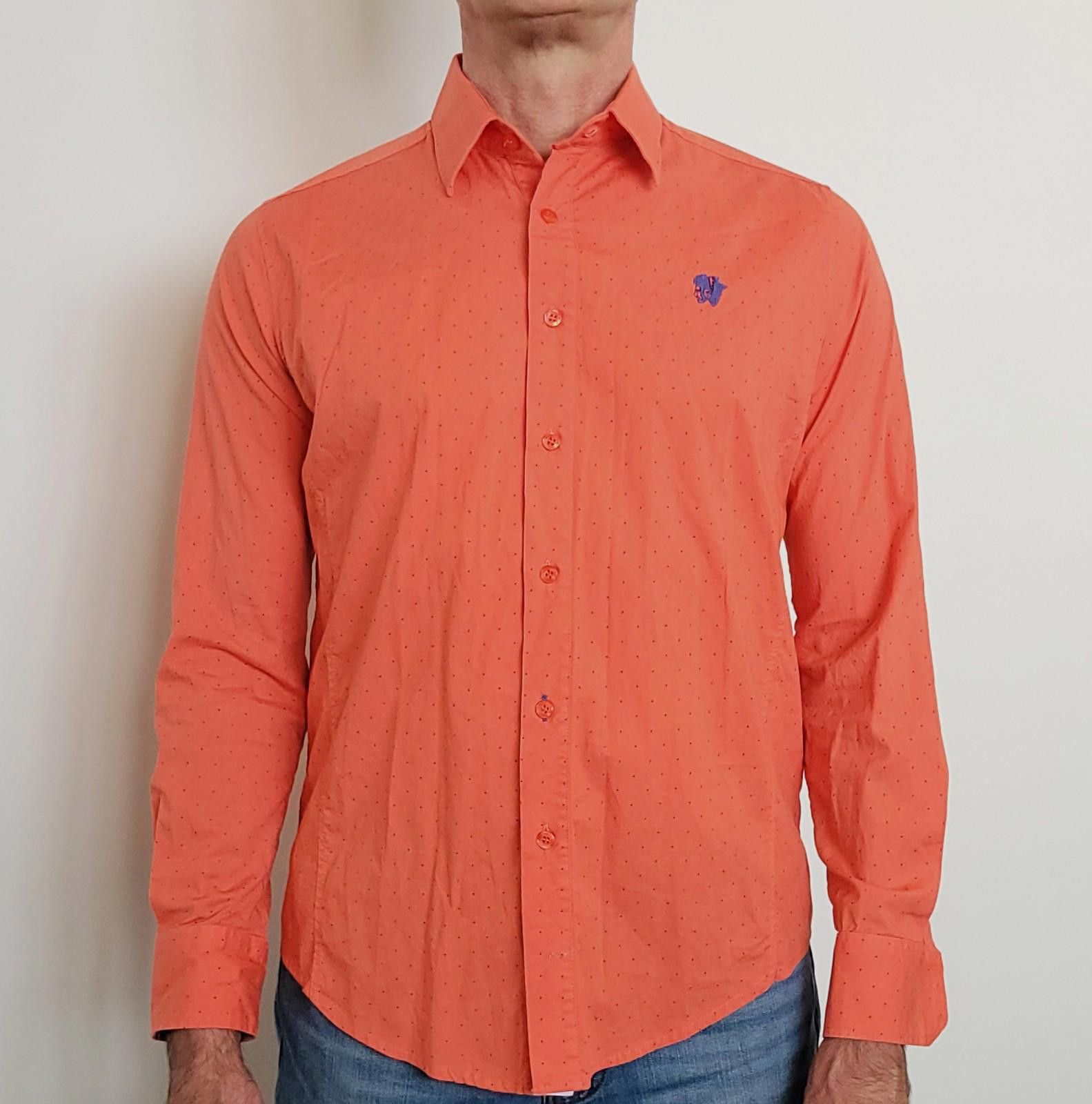 Other Bokura Men’s Large Button Shirt Salmon Micro Dot Size US L / EU 52-54 / 3 - 1 Thumbnail